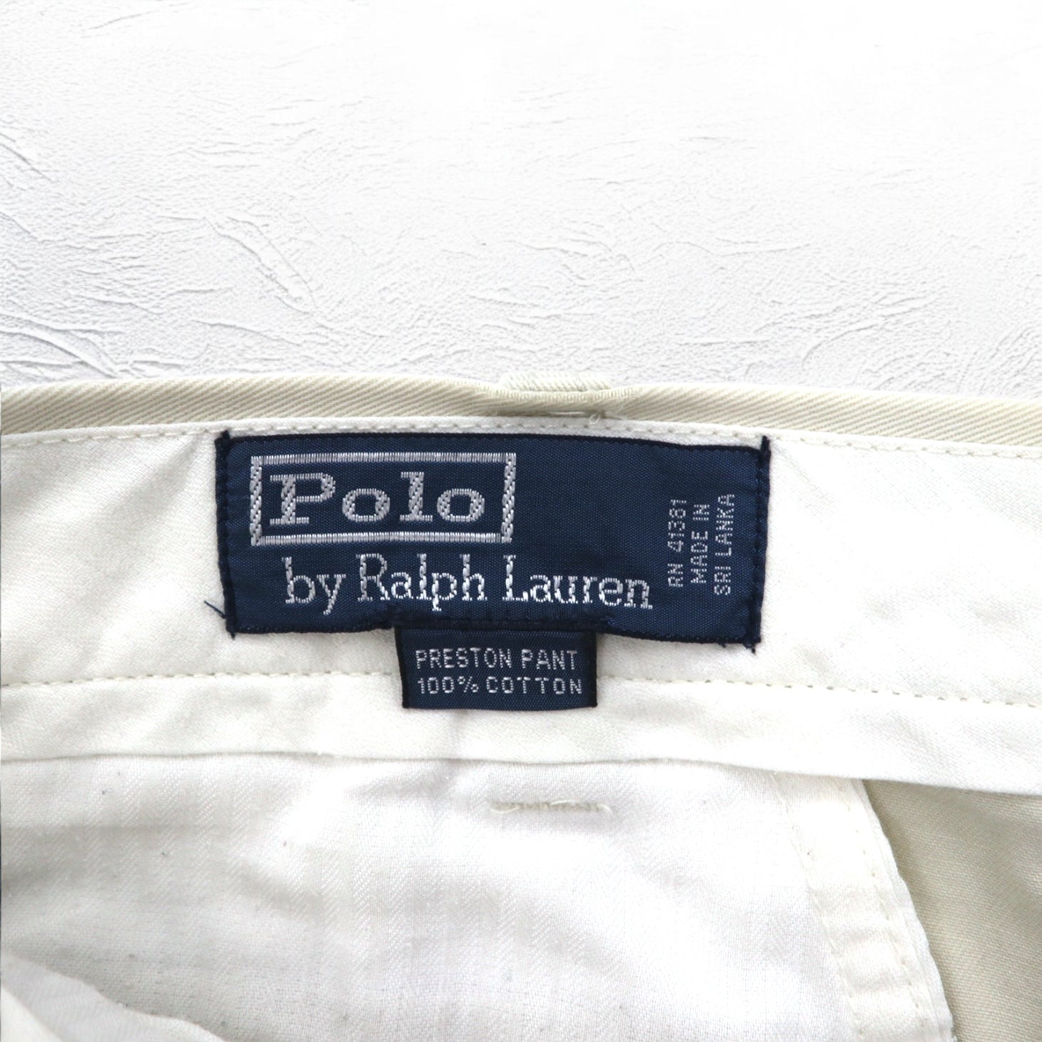 Polo by Ralph Lauren anni '90 Polo Chino pantaloni chino larghi L beige PRESTON PANT