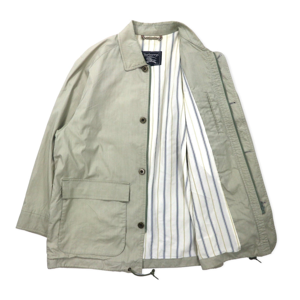 Burberrys Old Half Coat Cappotto monopetto M Beige Cotone Coulisse