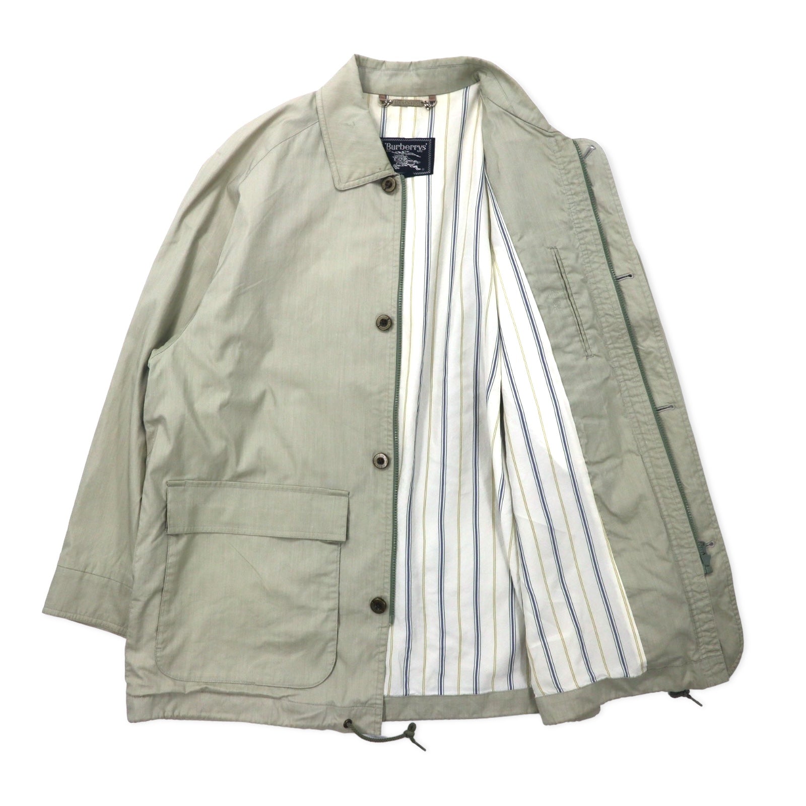 Burberrys Old Half Coat Cappotto monopetto M Beige Cotone Coulisse