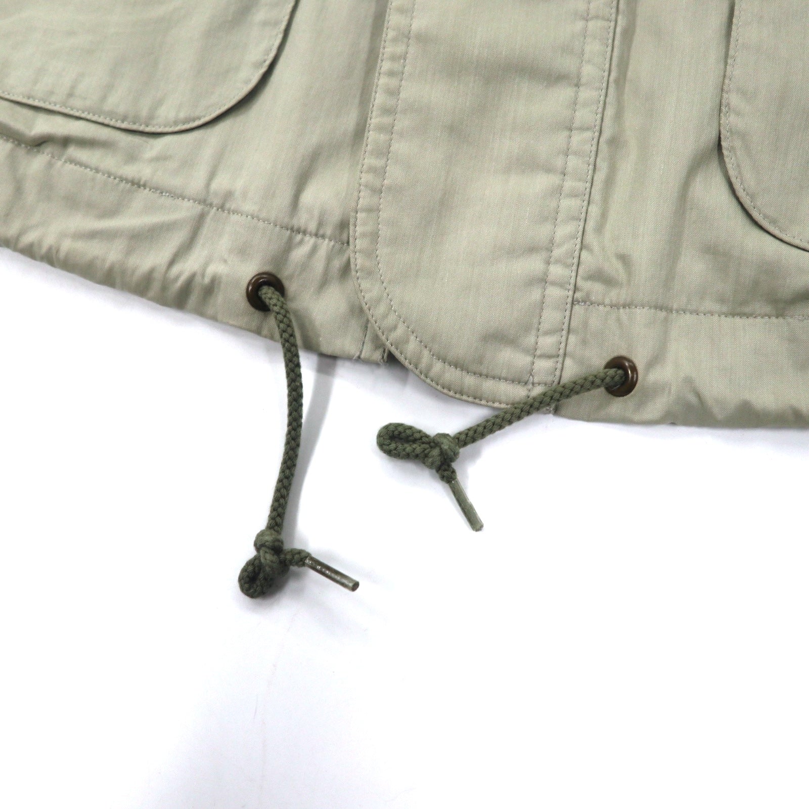 Burberrys Old Half Coat Cappotto monopetto M Beige Cotone Coulisse