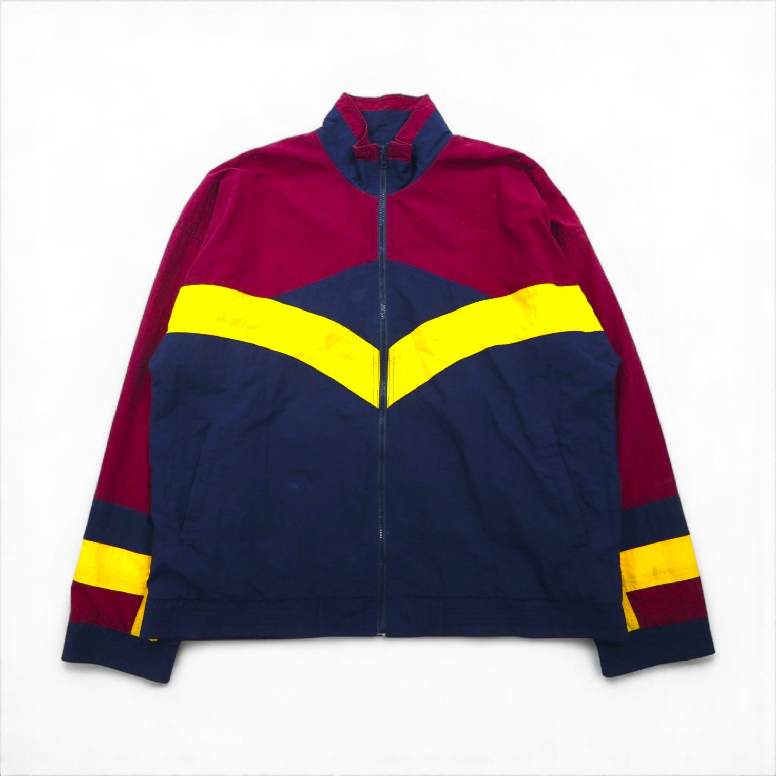 90s Canada Vintage Sport Jacket 90年代 カナダ製 ナイロンジャケット ジャージ XL カラーブロック PRO TREND