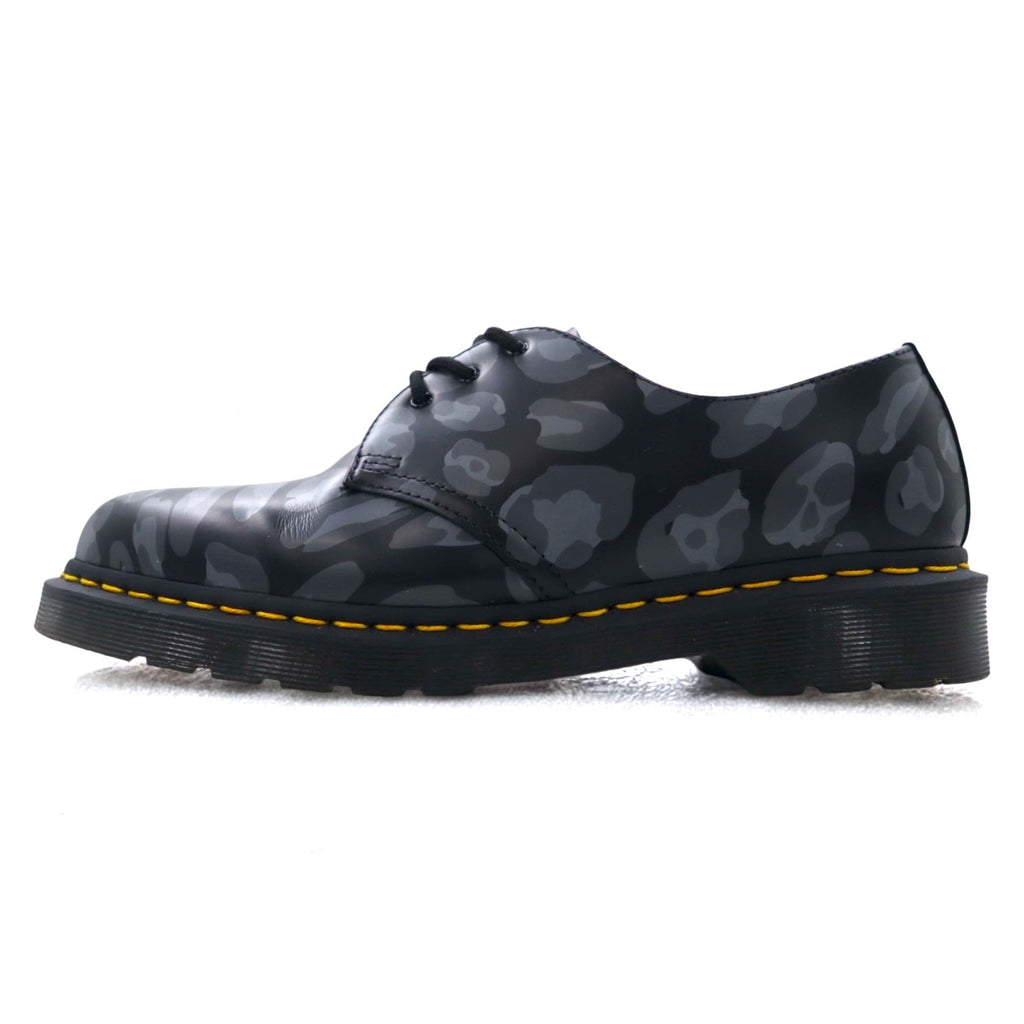 Dr. Martens Teschio Stampa Leopardata Oxford 3 Fori Scarpe Eleganti 28 cm Pelle Skull Leopard Print Oxfords 27686
