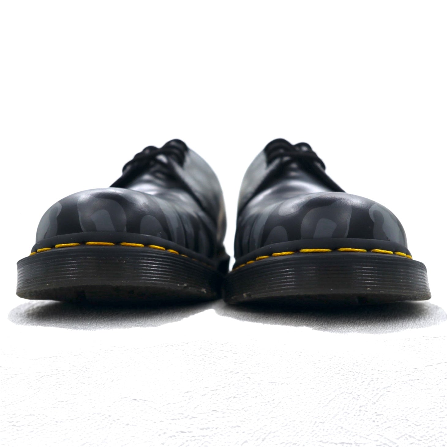 Dr. Martens Teschio Stampa Leopardata Oxford 3 Fori Scarpe Eleganti 28 cm Pelle Skull Leopard Print Oxfords 27686