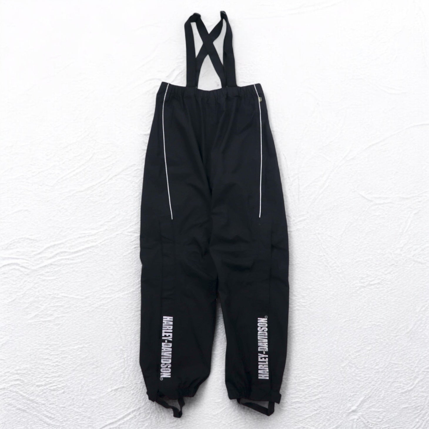 HARLEY DAVIDSON Gore-Tex pettorina salopette pantaloni con bretelle tuta antipioggia M nero impermeabile