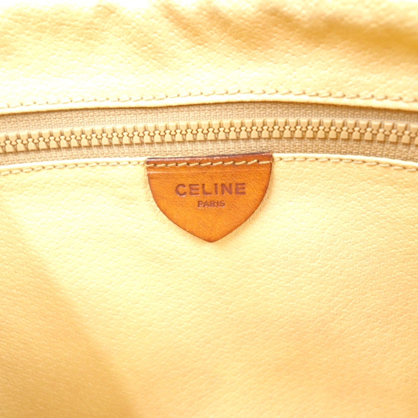 CELINE ショルダーバッグ ブラウン レザー マカダム柄 M06 イタリア製