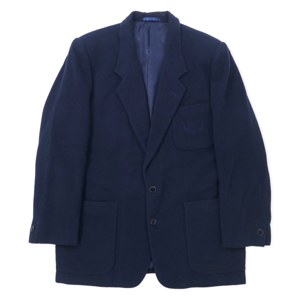 Christian Dior MONSIEUR Giacca sartoriale vecchia 2 bottoni L Blu scuro Lana d'agnello Ricamo logo monoposto Made in Japan