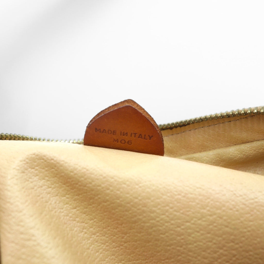 CELINE ショルダーバッグ ブラウン レザー マカダム柄 M06 イタリア製