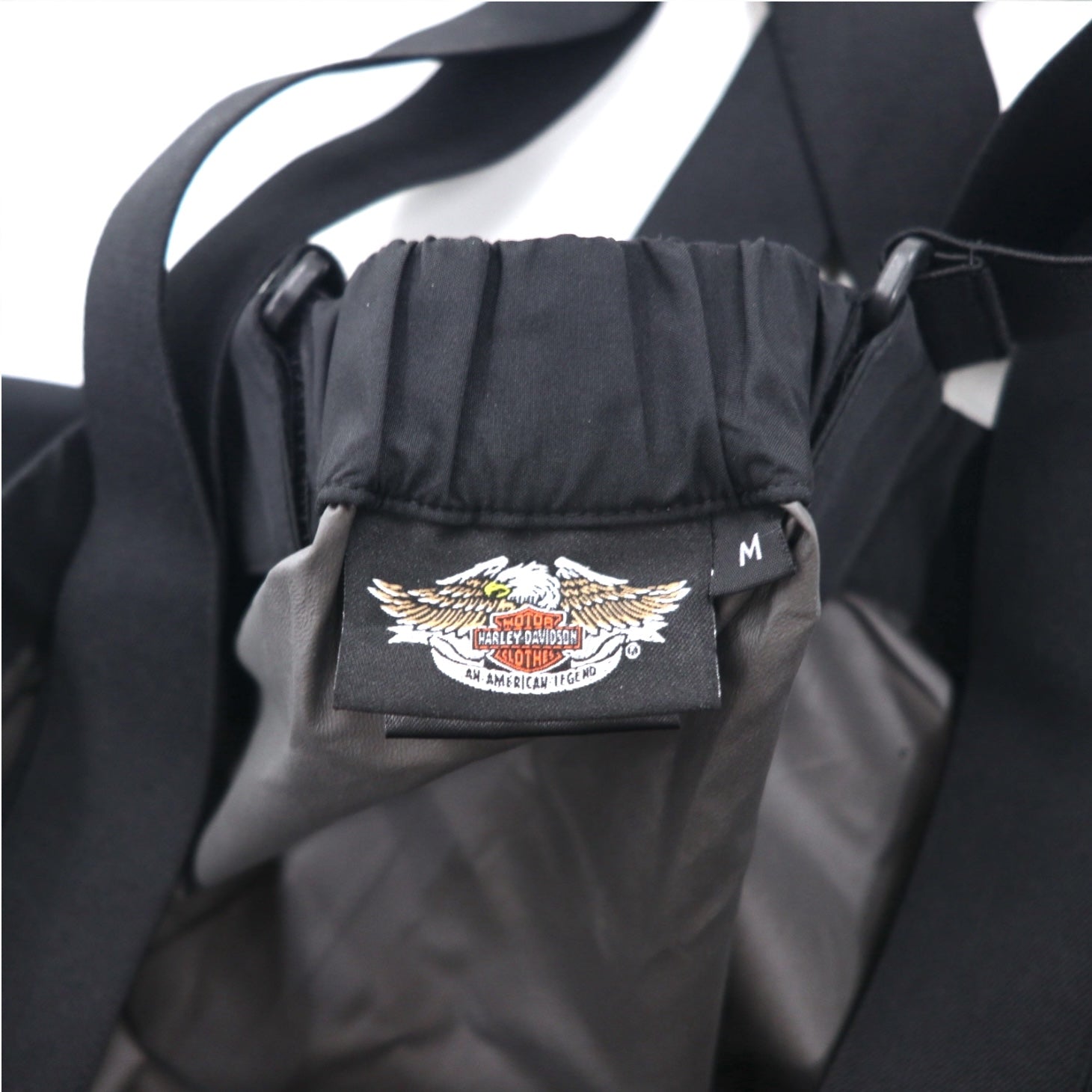 HARLEY DAVIDSON Gore-Tex pettorina salopette pantaloni con bretelle tuta antipioggia M nero impermeabile