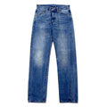 LEVI'S VINTAGE CLOTHING (LVC) 501ZXX Modello 1954 Big E Jeans Denim con cimosa 30 Blu Cotone Cucitura rossa Cerniera 42TALON Toppa in pelle 50154-0081 Fatto in Turchia