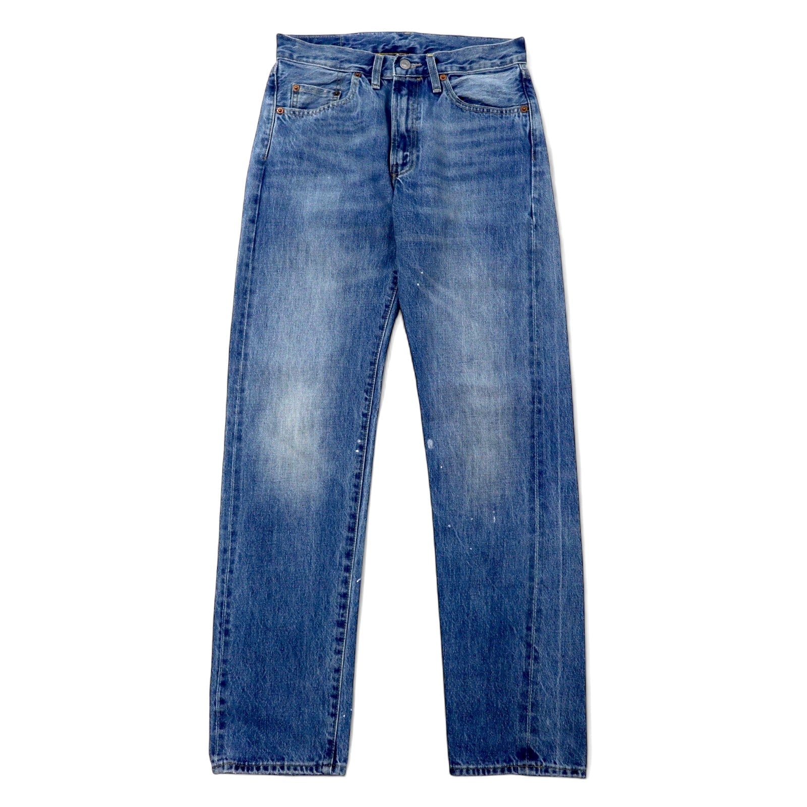 LEVI'S VINTAGE CLOTHING (LVC) 501ZXX Modello 1954 Big E Jeans Denim con cimosa 30 Blu Cotone Cucitura rossa Cerniera 42TALON Toppa in pelle 50154-0081 Fatto in Turchia