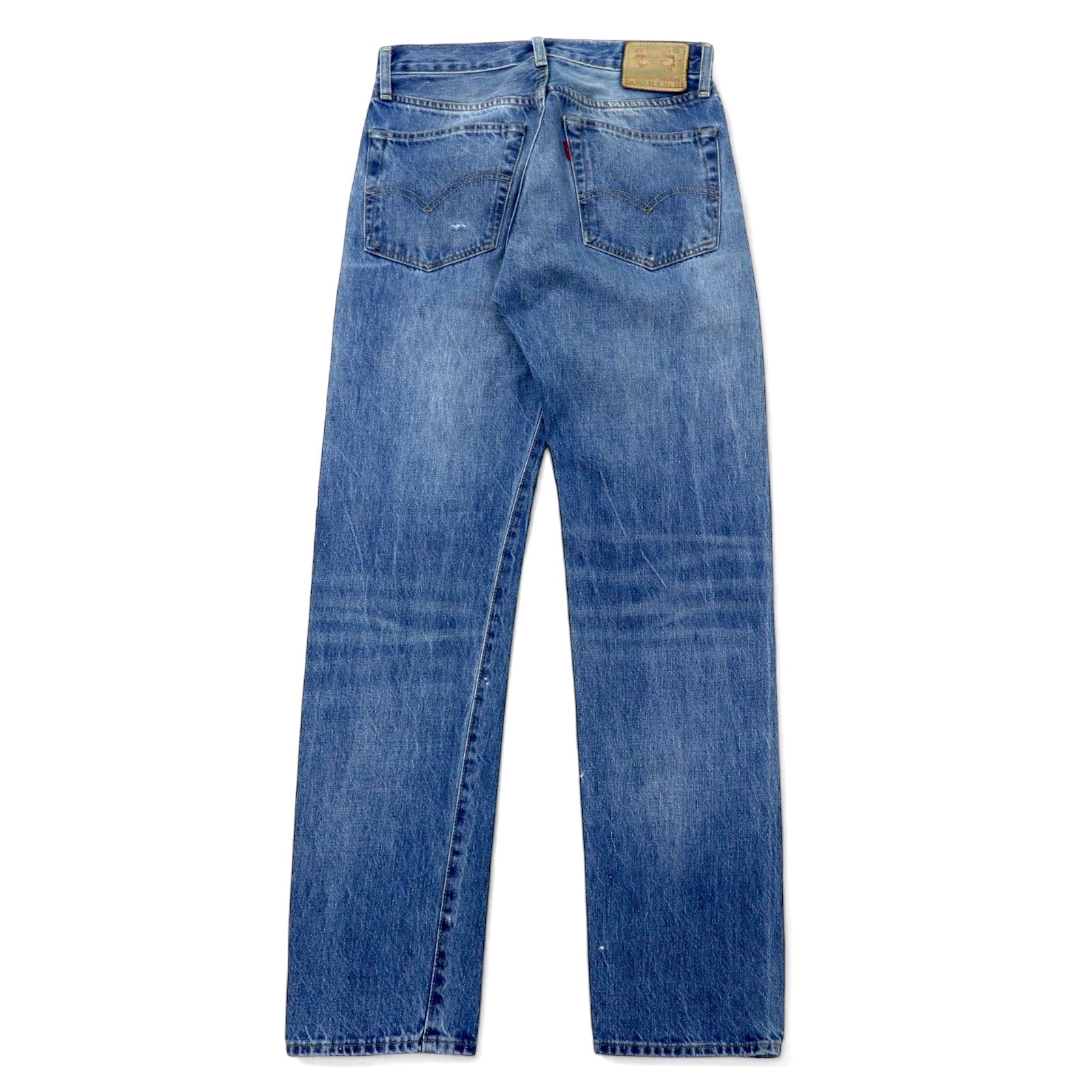 LEVI'S VINTAGE CLOTHING (LVC) 501ZXX Modello 1954 Big E Jeans Denim con cimosa 30 Blu Cotone Cucitura rossa Cerniera 42TALON Toppa in pelle 50154-0081 Fatto in Turchia