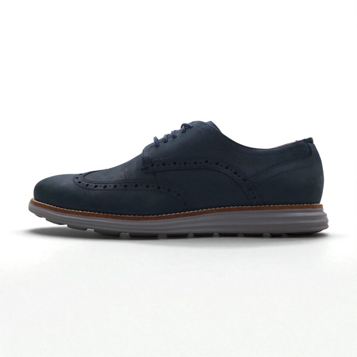 COLE HAAN OriginalGrand Scarpe in pelle nabuk 28cm blu navy wingtip ammortizzate C26473
