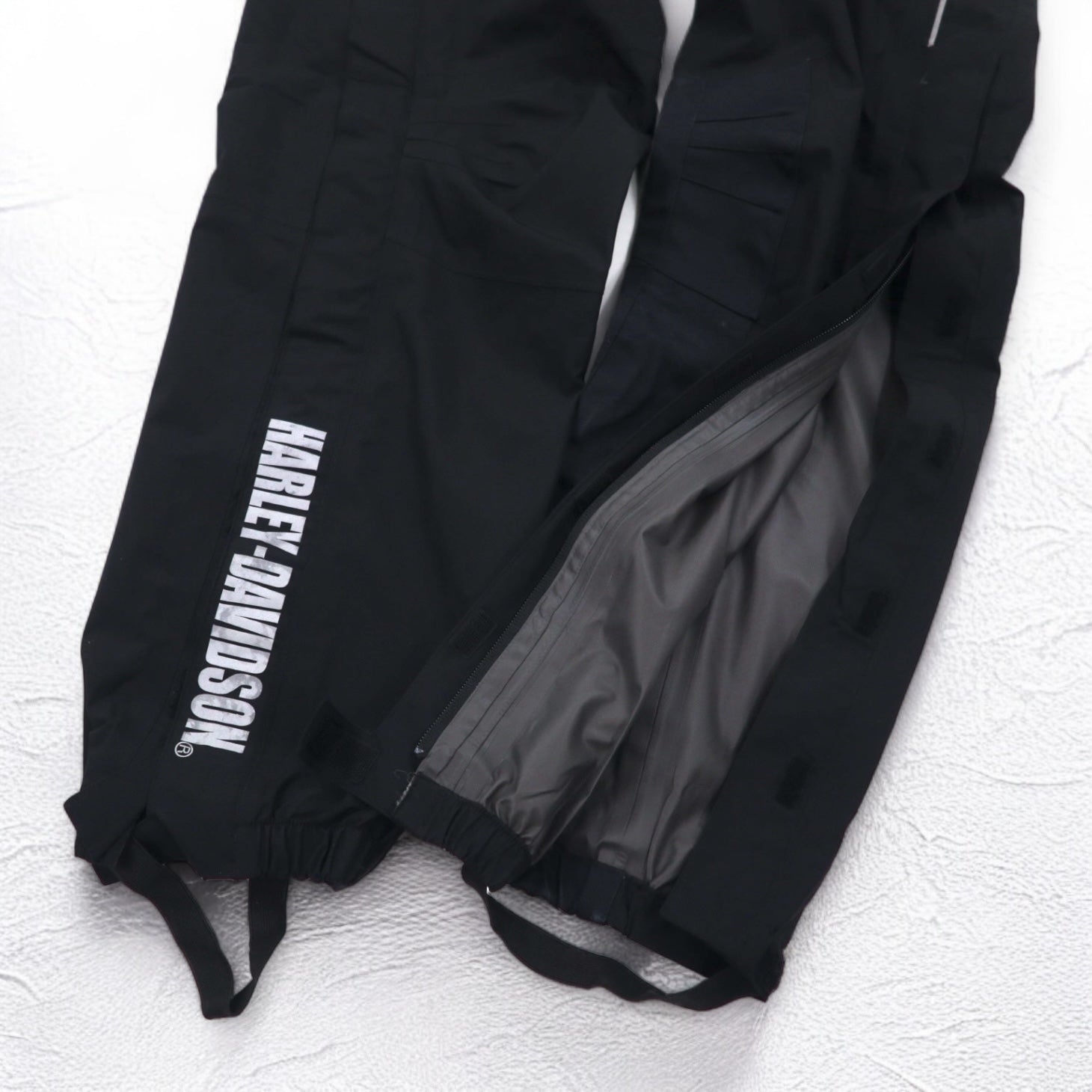 HARLEY DAVIDSON Gore-Tex pettorina salopette pantaloni con bretelle tuta antipioggia M nero impermeabile