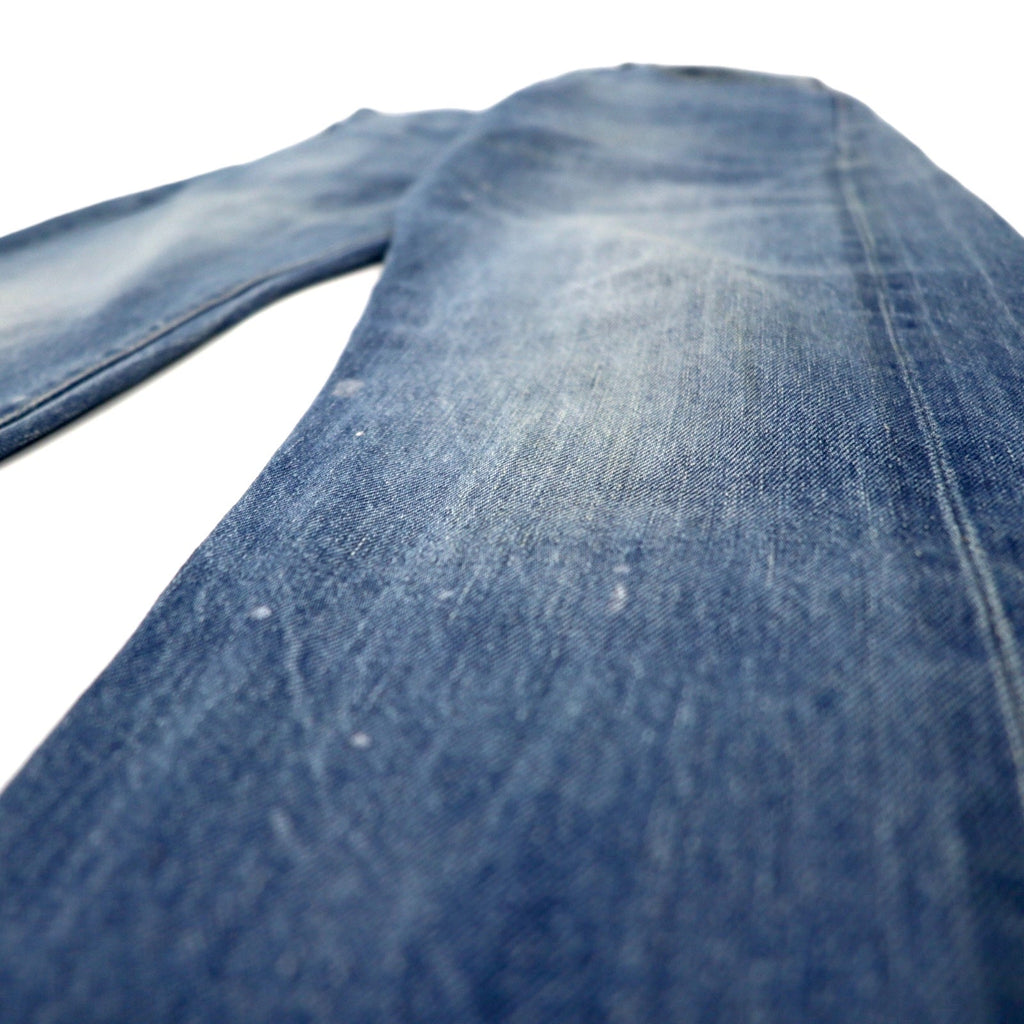 LEVI'S VINTAGE CLOTHING (LVC) 501ZXX Modello 1954 Big E Jeans Denim con cimosa 30 Blu Cotone Cucitura rossa Cerniera 42TALON Toppa in pelle 50154-0081 Fatto in Turchia