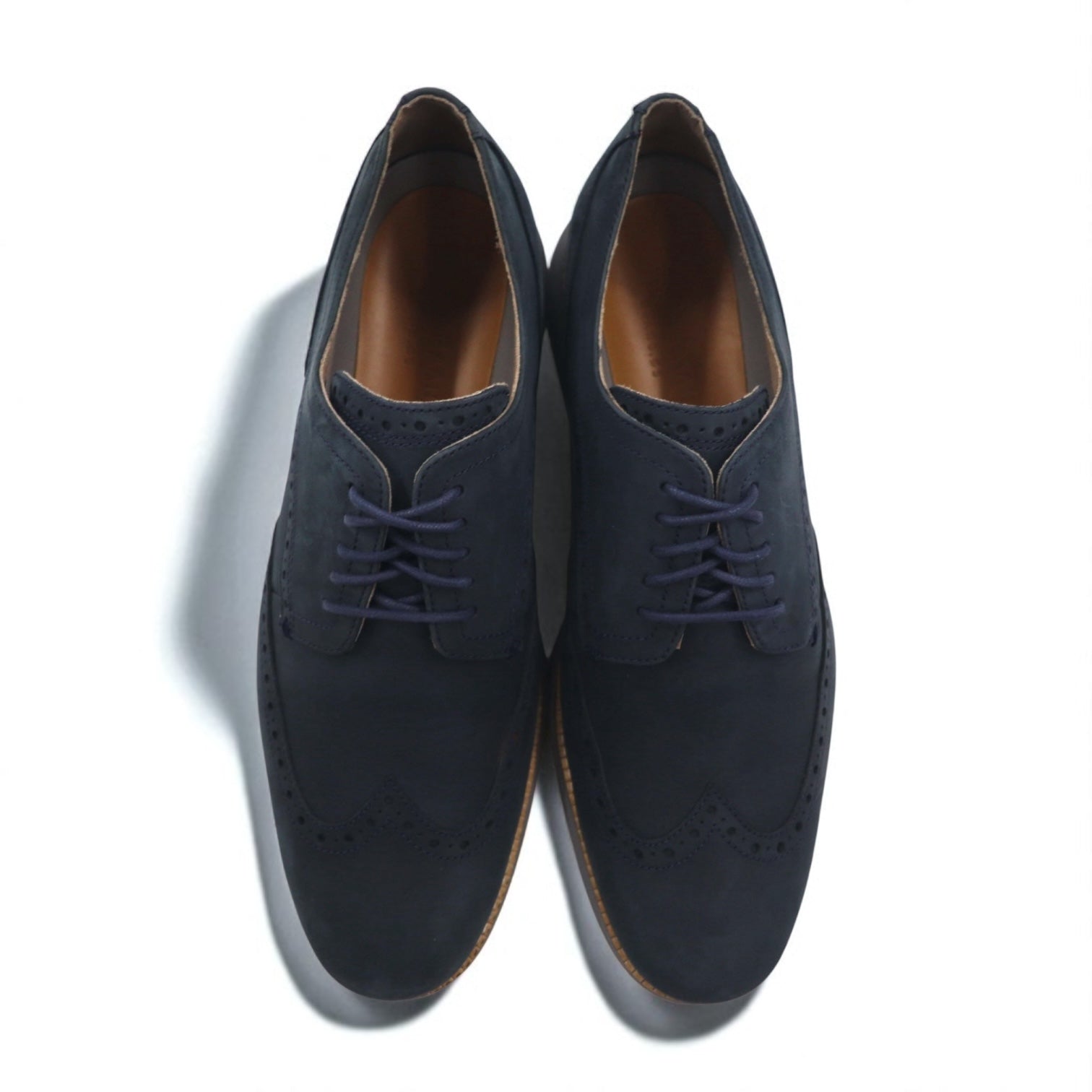 COLE HAAN OriginalGrand Scarpe in pelle nabuk 28cm blu navy wingtip ammortizzate C26473