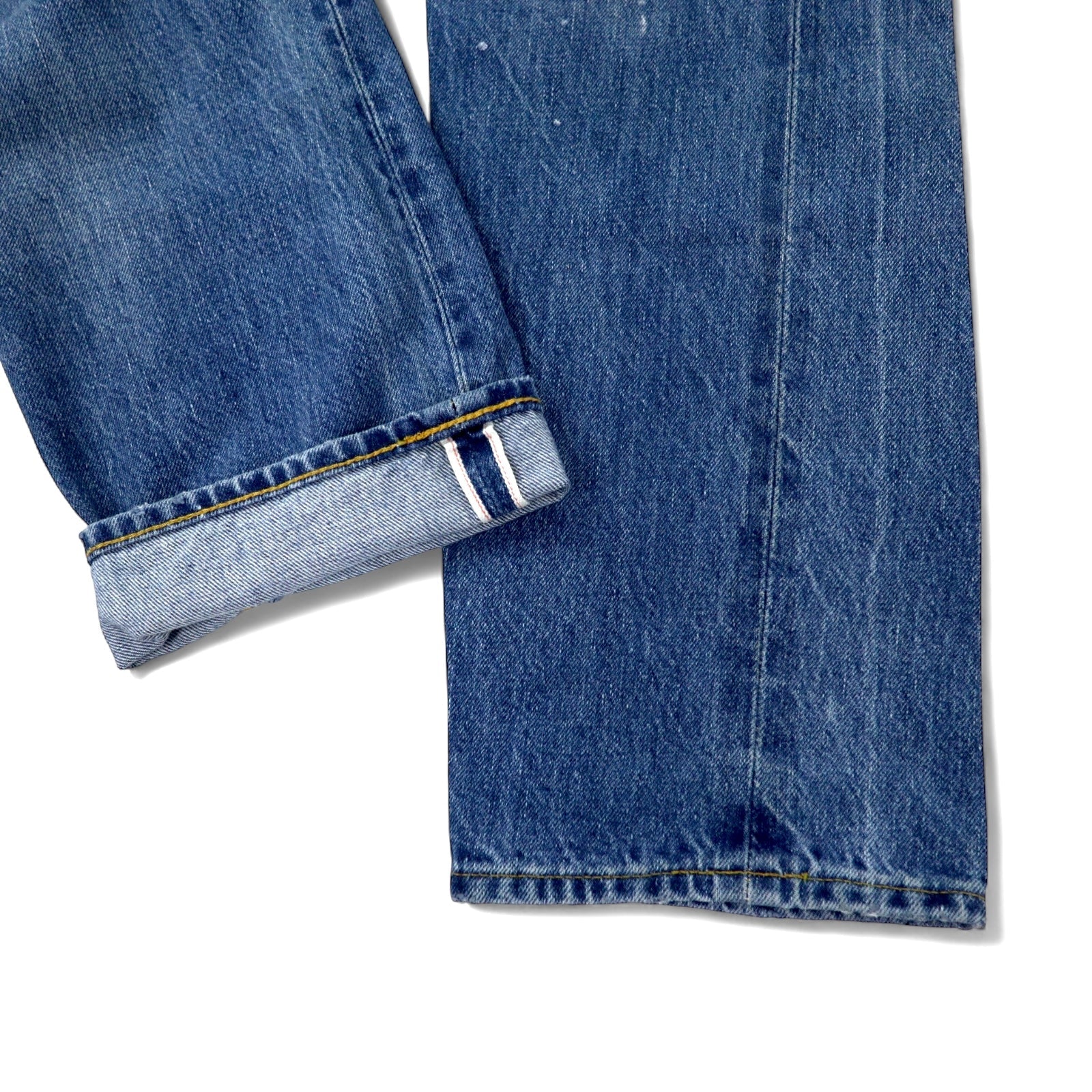 LEVI'S VINTAGE CLOTHING (LVC) 501ZXX Modello 1954 Big E Jeans Denim con cimosa 30 Blu Cotone Cucitura rossa Cerniera 42TALON Toppa in pelle 50154-0081 Fatto in Turchia