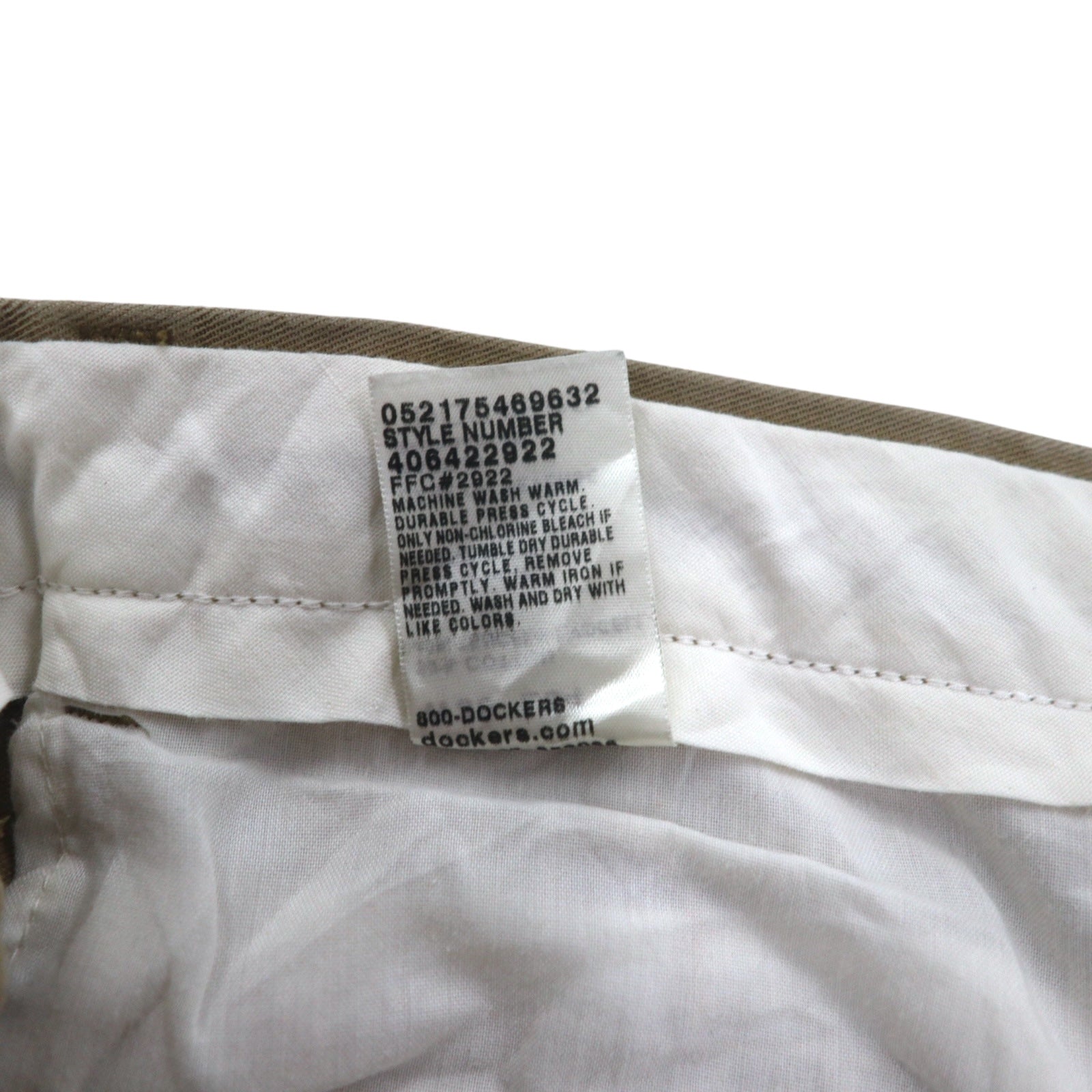 DOCKERS (Levi's) Pantaloni Chino Larghi Anni 2000 Taglia L Beige Cotone