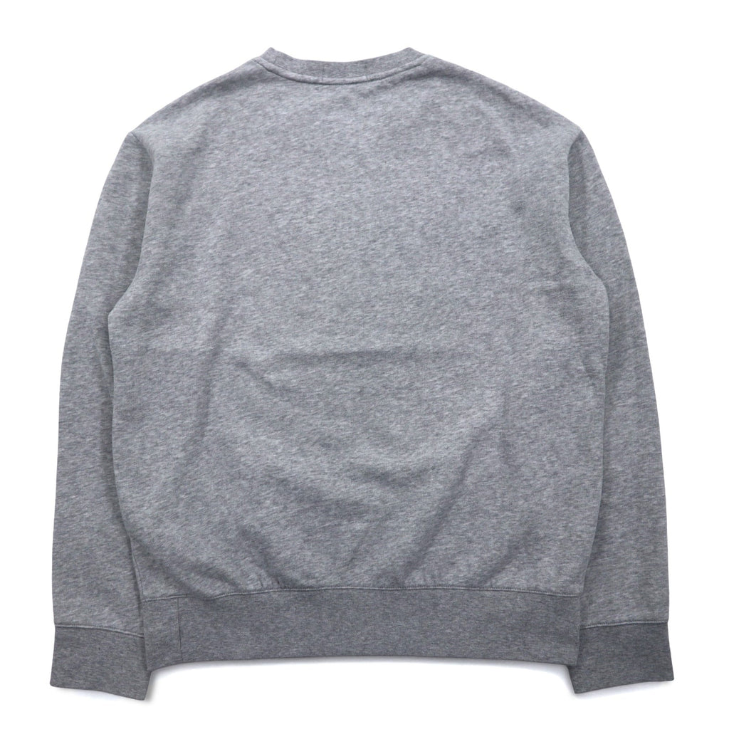 POLO RALPH LAUREN ビッグポニー ロゴプリント スウェット M グレー コットン