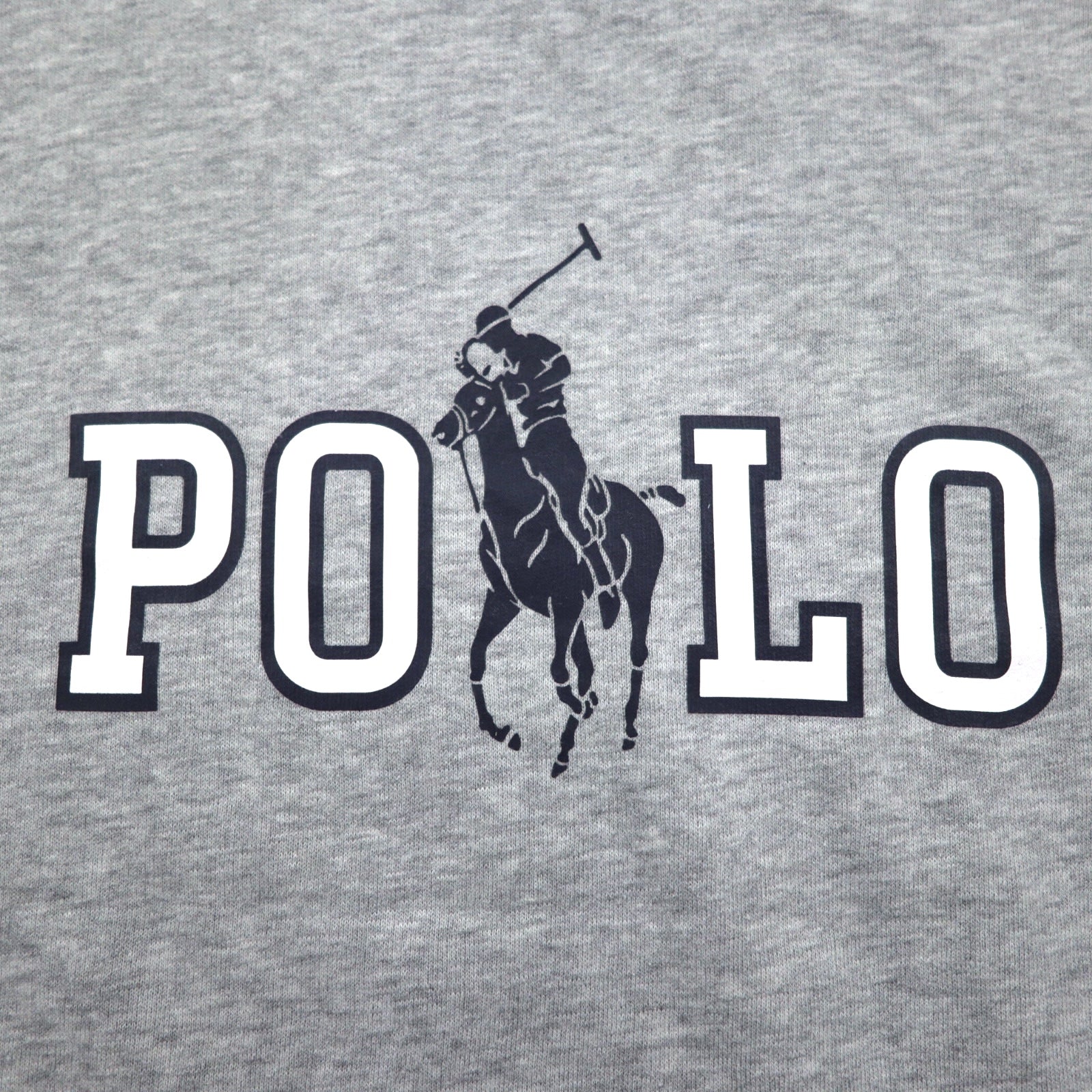 POLO RALPH LAUREN Big Pony logo stamp felpa M grigio cotone