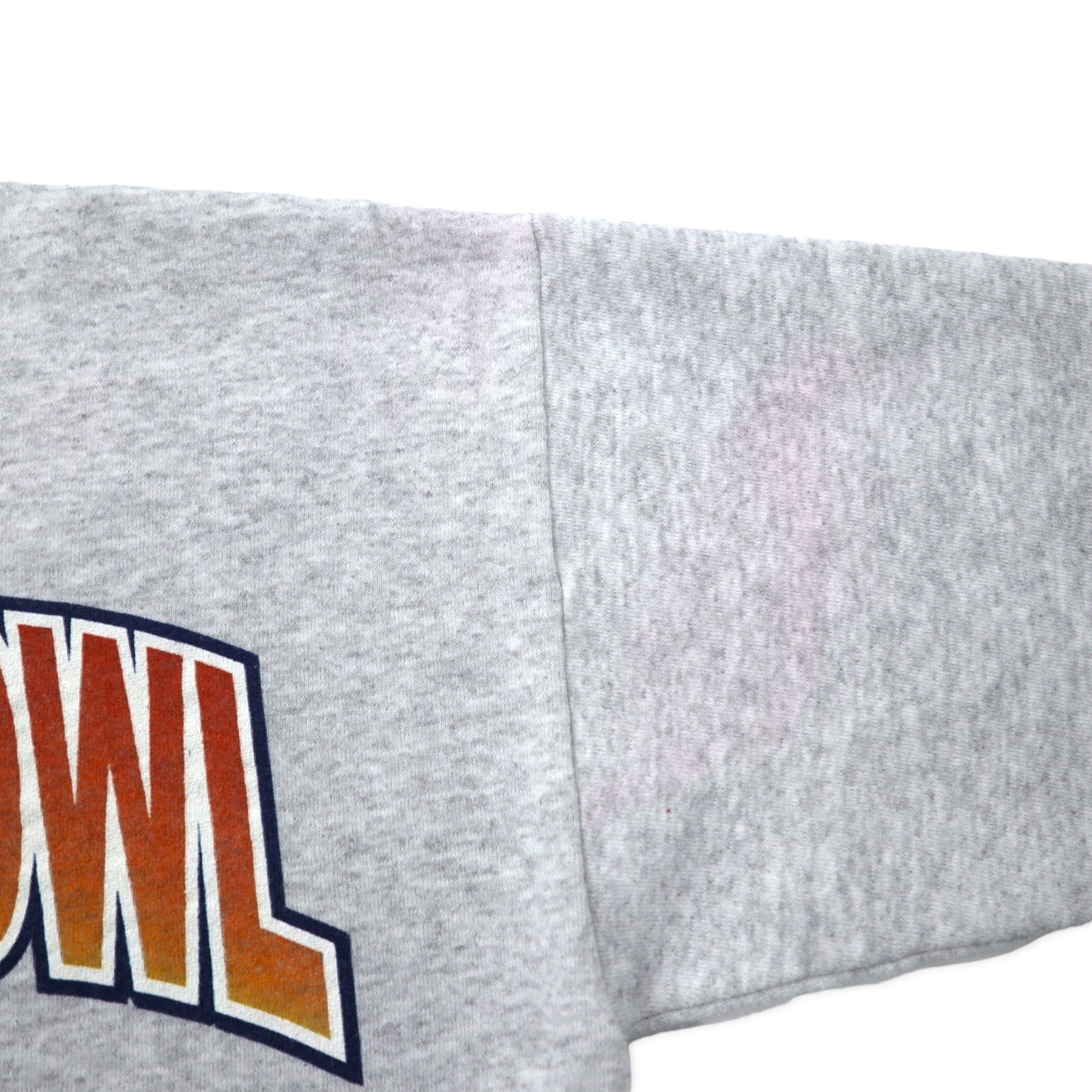 TULTEX Anni 2000 Stampa Felpa M Grigio Cotone Interno Felpato SUPER BOWL Made in Messico