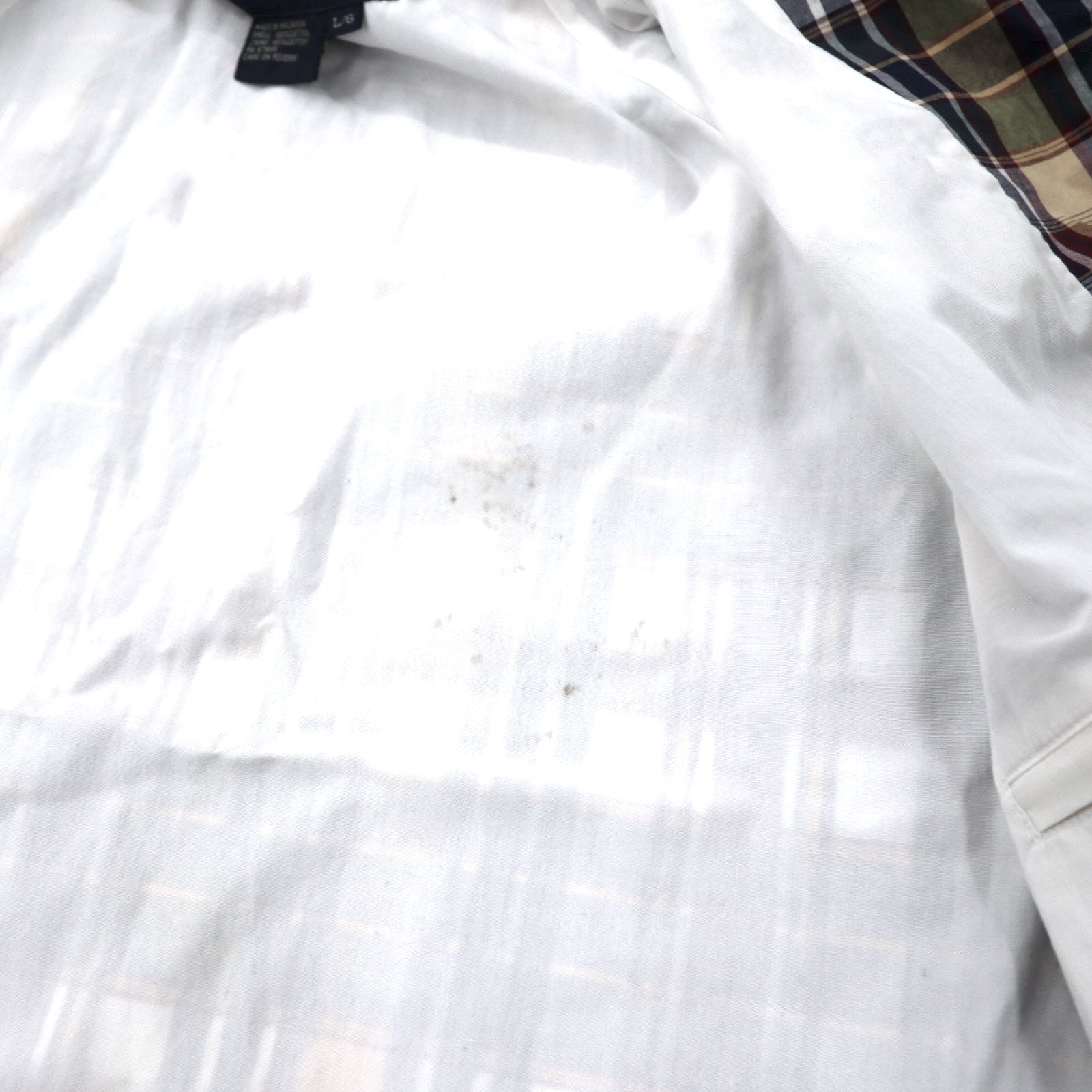 Giacca nautica Harrington anni '90, taglia L, motivo a quadri multicolore, in cotone con logo ricamato