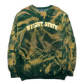 90年代 STEVE & BARRY’S リバースウィーブ REVERSE WEAVE スウェット XL グリーン コットン タイダイ 裏起毛 カレッジ WRIGHT STATE アーチロゴ