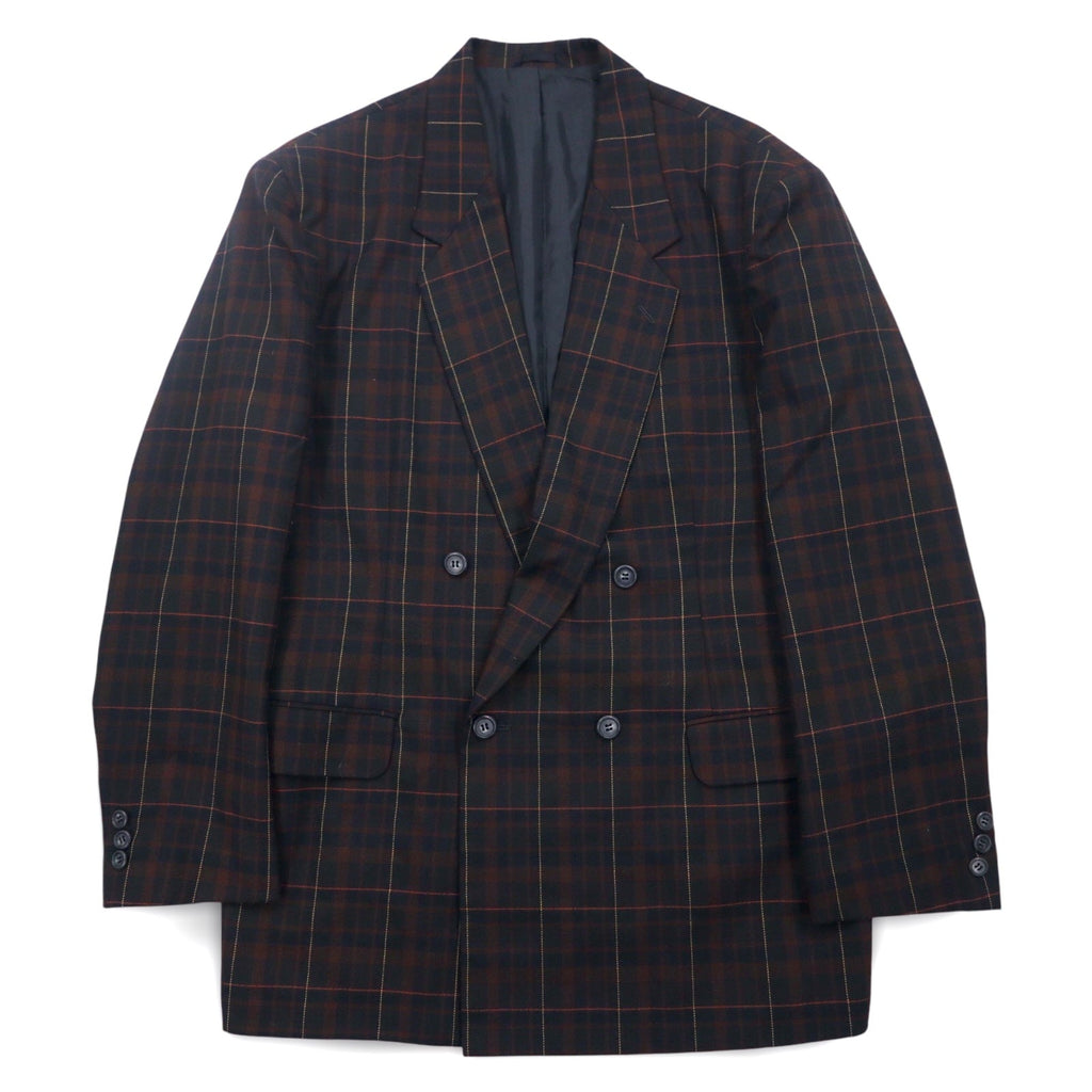 Vintage 90s Japan Made Double-Breasted Blazer ダブルブレステッド テーラードジャケット ブレザー L チェック