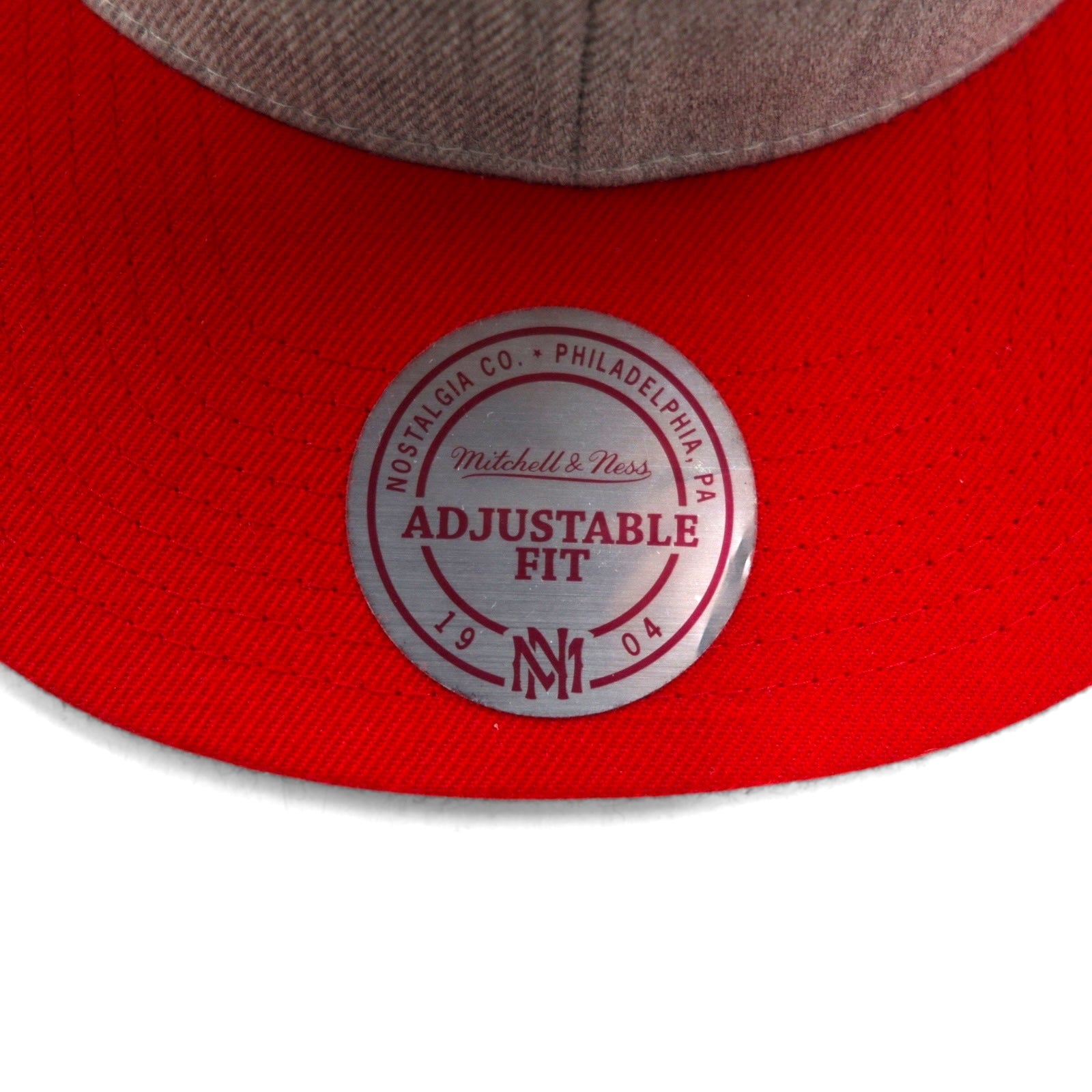 Mitchell & Ness Cappello da baseball snapback bicolore, taglia unica, grigio, NBA Chicago Bulls