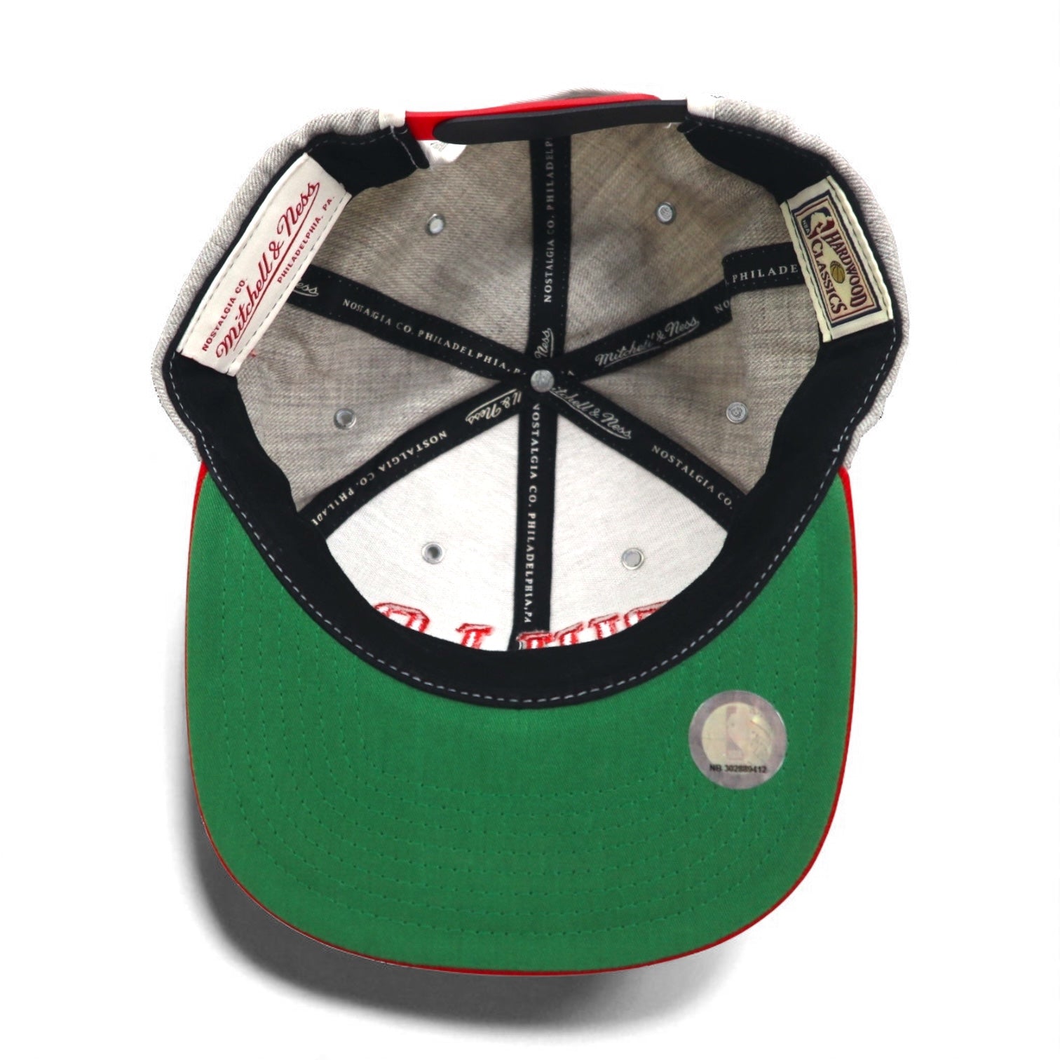 Mitchell & Ness Cappello da baseball snapback bicolore, taglia unica, grigio, NBA Chicago Bulls