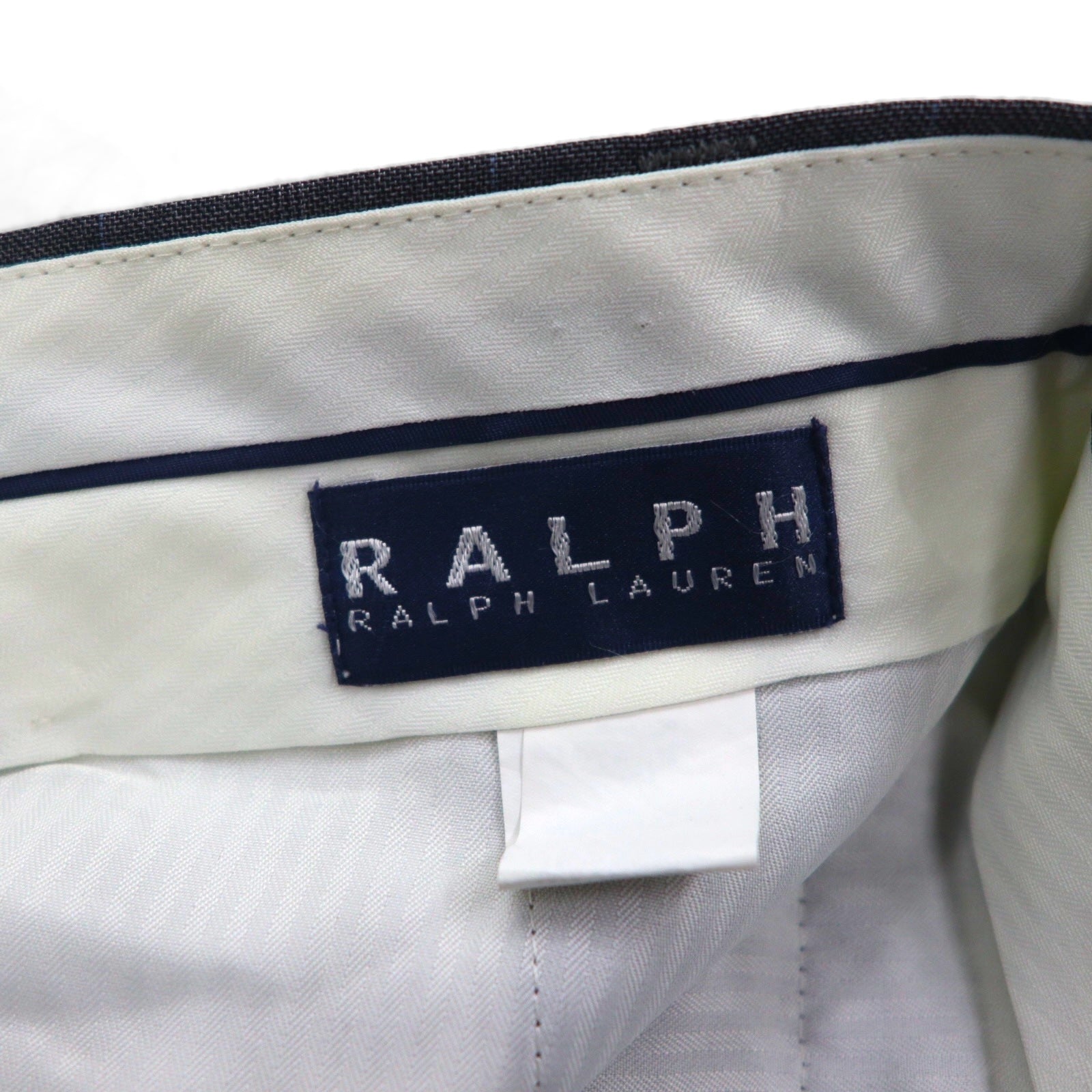 Ralph Lauren 90年代 2タック ワイド スラックス パンツ L グレー チェック ウォッシャブル プリーツ