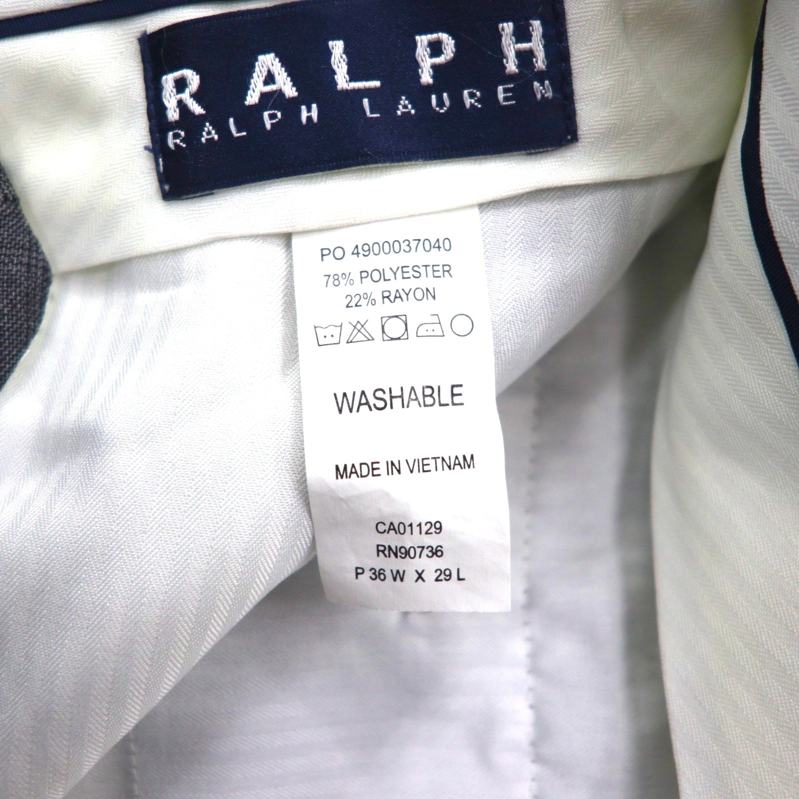 Ralph Lauren 90年代 2タック ワイド スラックス パンツ L グレー チェック ウォッシャブル プリーツ