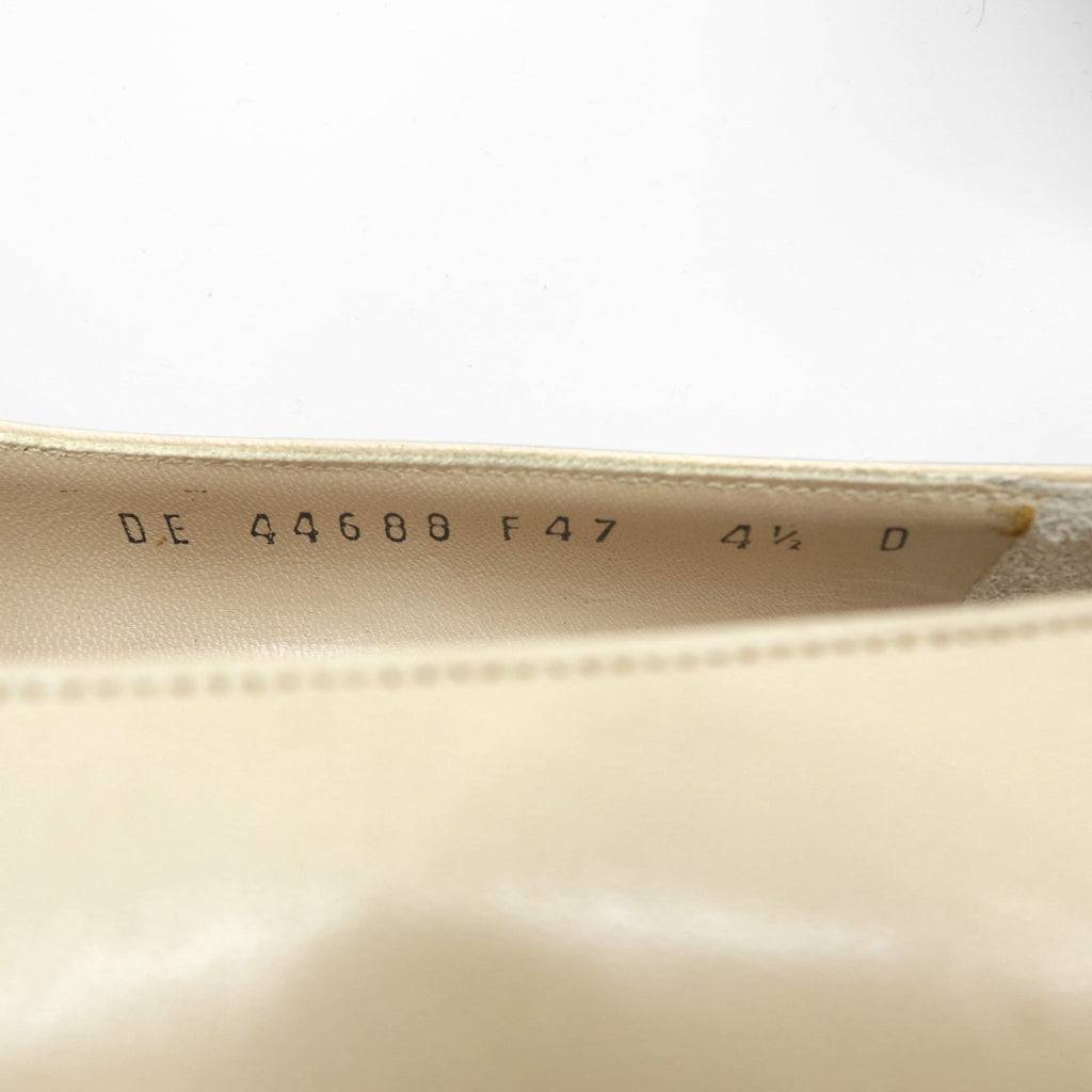 SALVATORE FERRAGAMO ヒール パンプス 22cm ベージュ レザー イタリア製