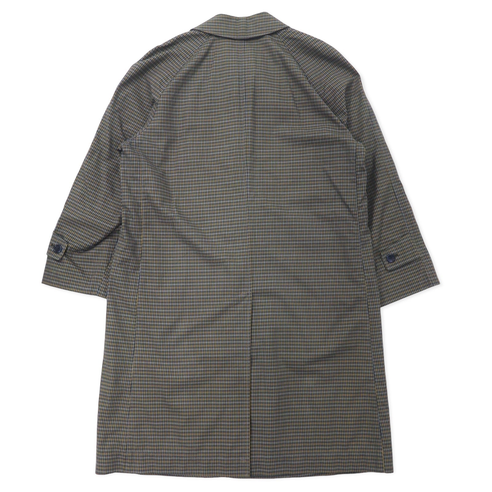 McGREGOR anni '90, trench coat, taglia L, grigio, fantasia Principe di Galles, cotone, Made in Japan