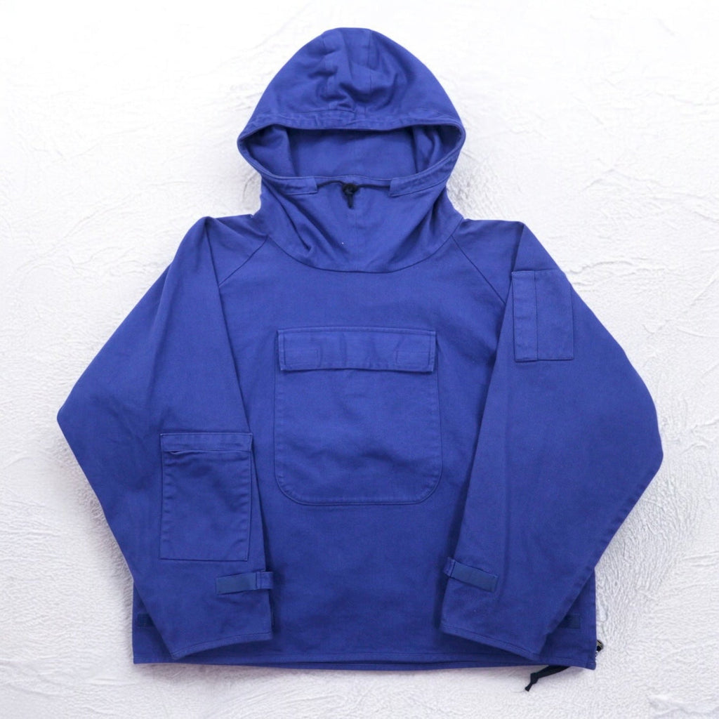 QUILP MODE et ARTISANS Morello Anorak Utility Hoodie S con tasca frontale e spacchetti laterali con zip, Made in Japan