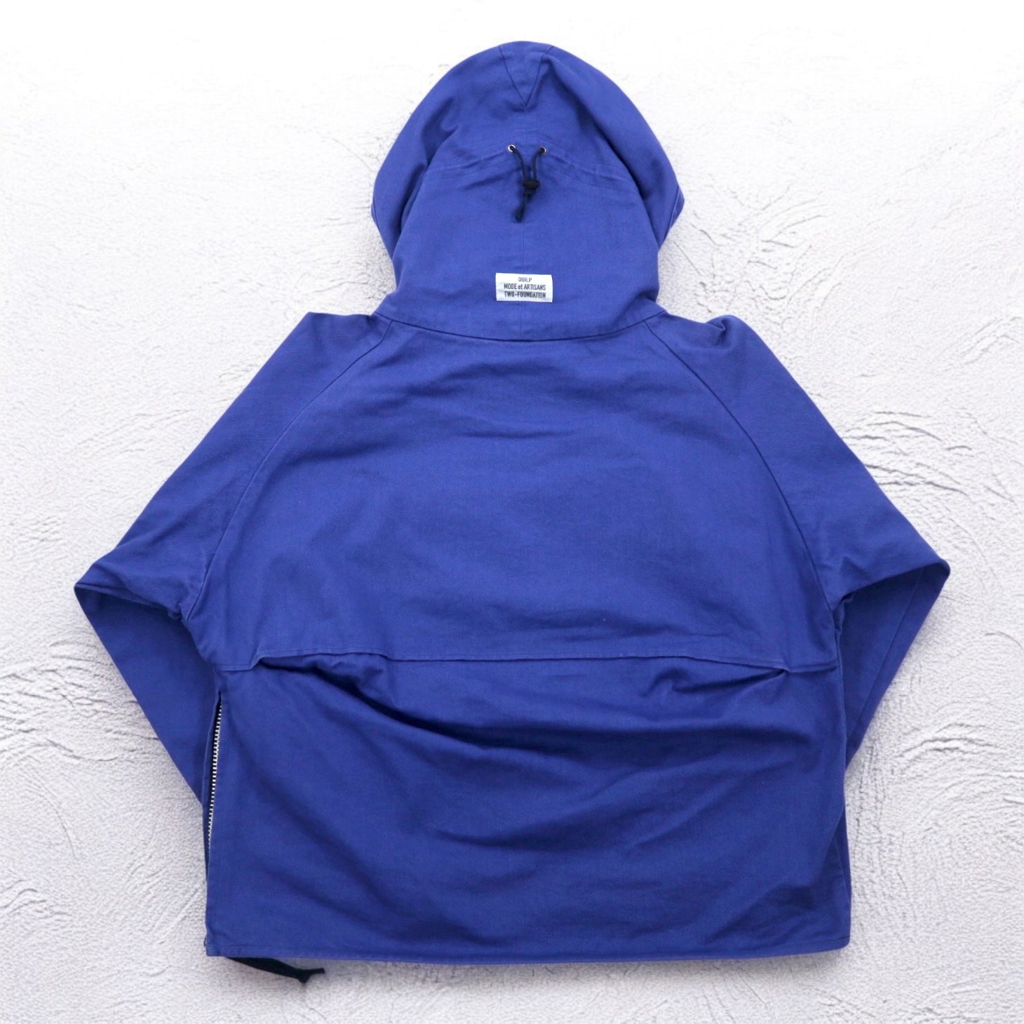 QUILP MODE et ARTISANS Morello Anorak Utility Hoodie S con tasca frontale e spacchetti laterali con zip, Made in Japan