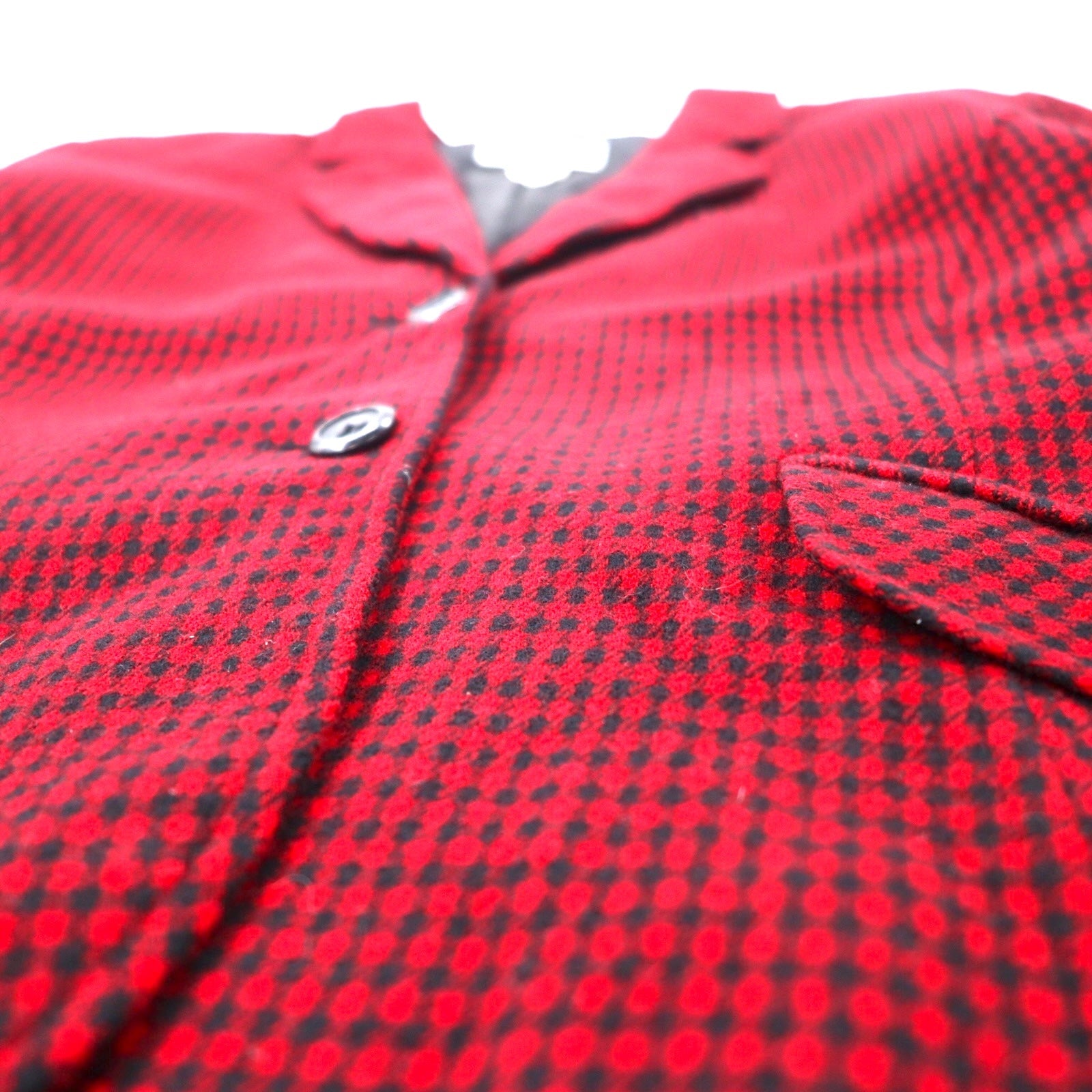 PENDLETON USA 90s Giacca sartoriale monopetto 2 bottoni 12 Rossa Stampa Gun Club Check in Lana