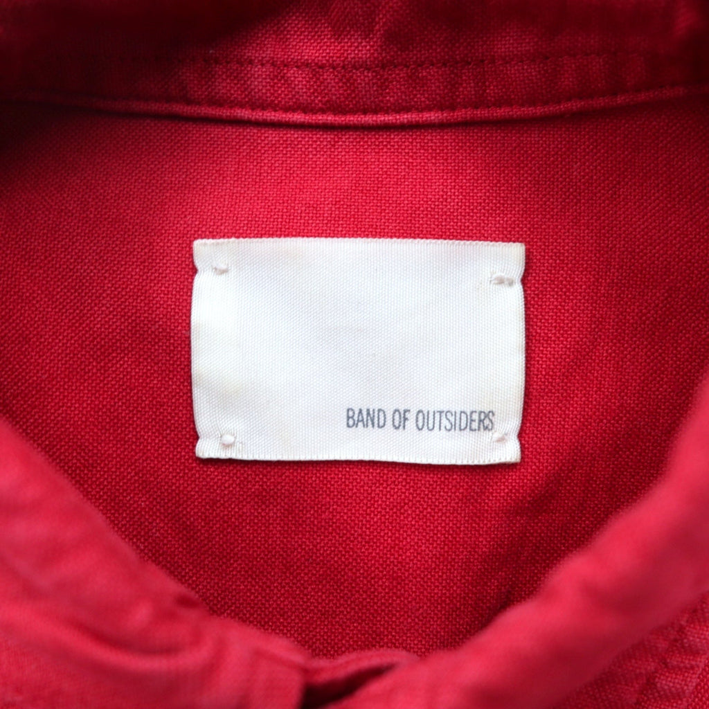 BAND OF OUTSIDERS Camicia button-down Made in USA S rosso cotone