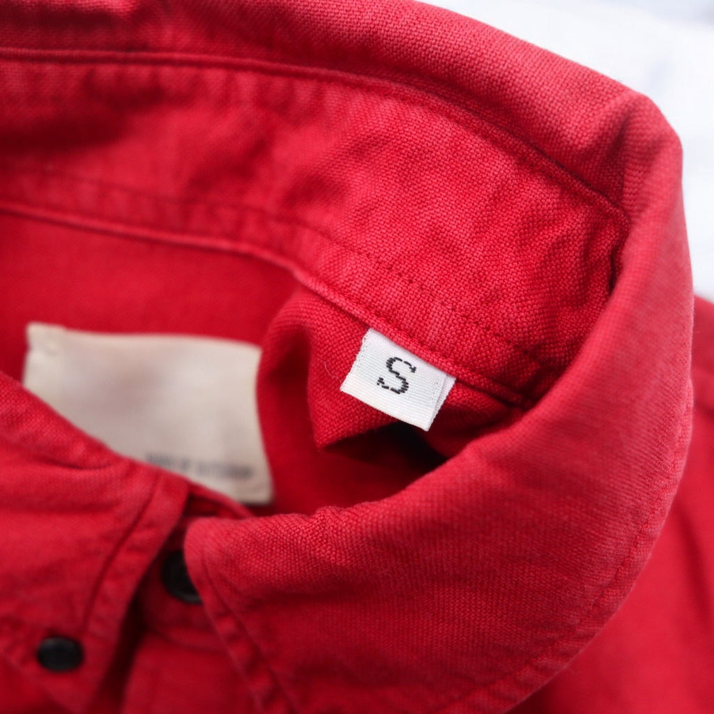 BAND OF OUTSIDERS Camicia button-down Made in USA S rosso cotone