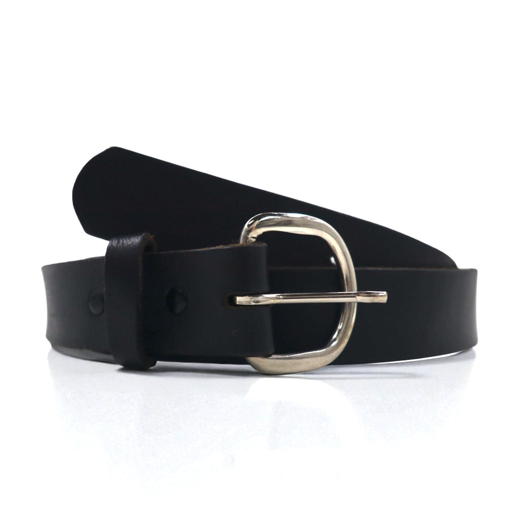 Cintura in pelle DAKOTA USA, 38, nera, con fibbia