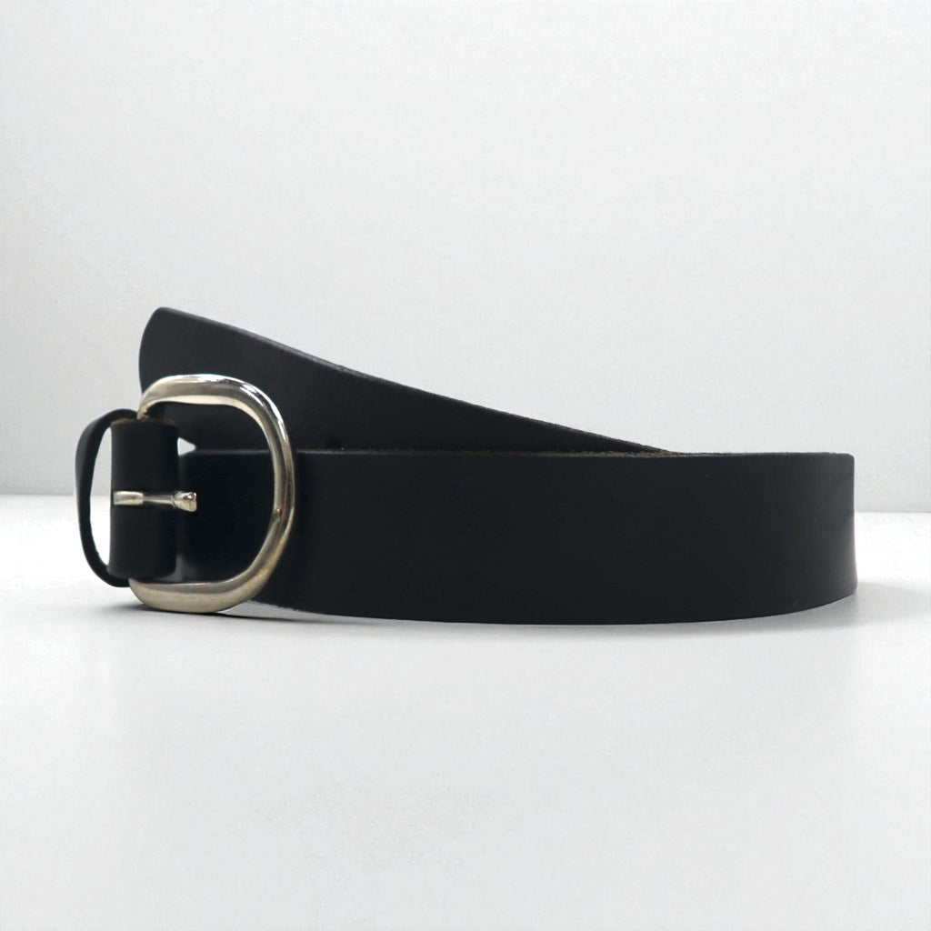 Cintura in pelle DAKOTA USA, 38, nera, con fibbia