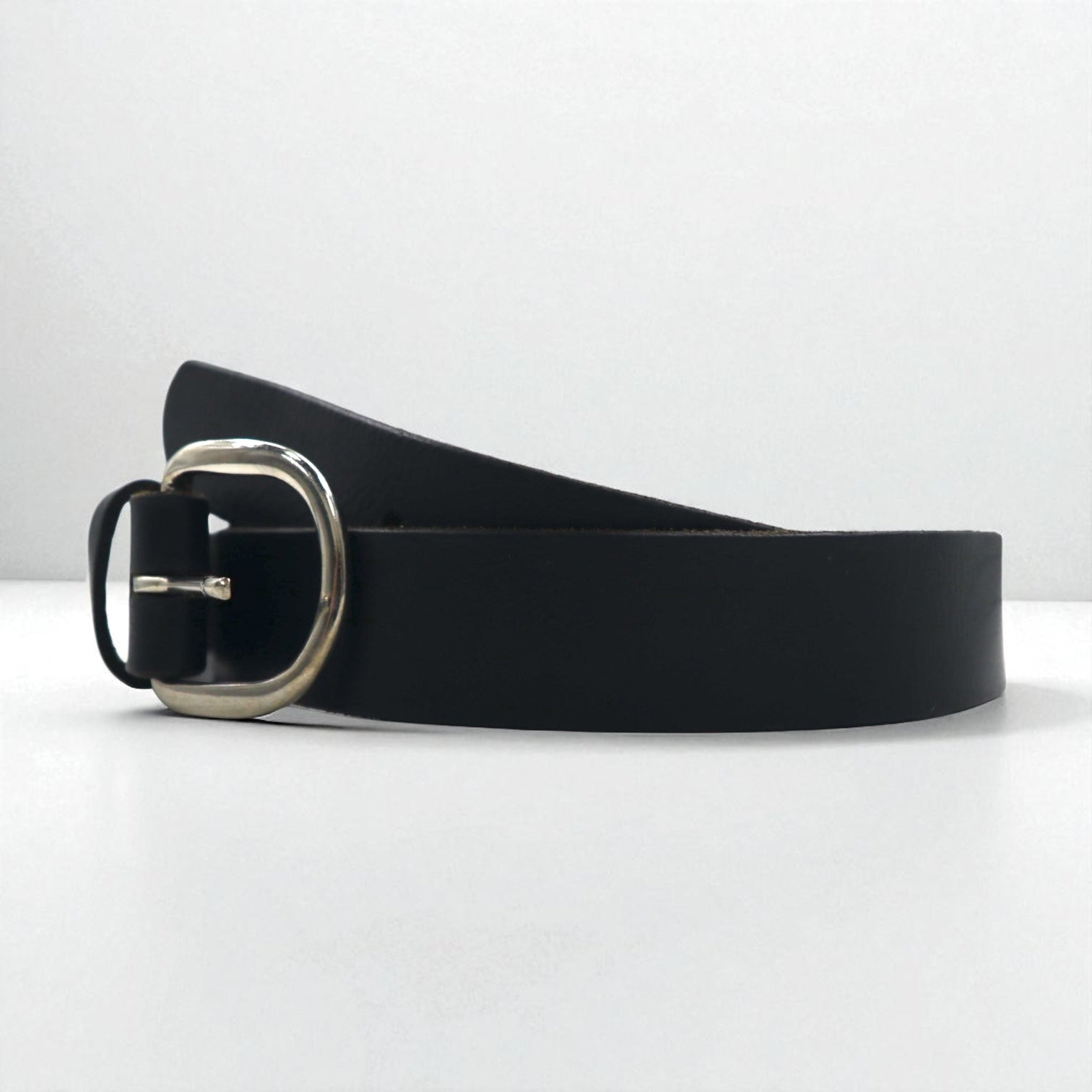 Cintura in pelle DAKOTA USA, 38, nera, con fibbia