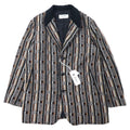 Giacca monopetto in maglia ZERO Blanket, taglia M, fantasia pied de poule multicolor all-over, in lana, made in Japan, nuova con etichette
