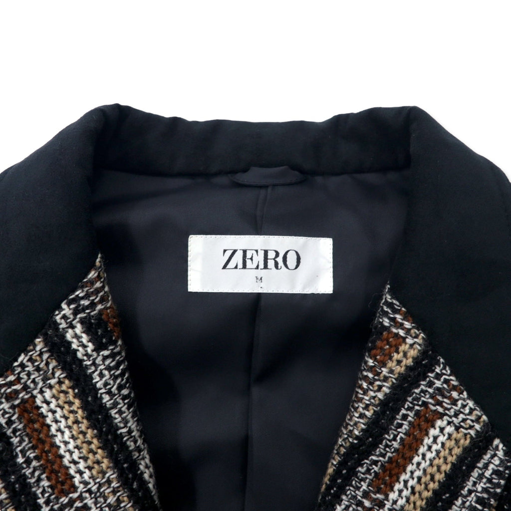 Giacca monopetto in maglia ZERO Blanket, taglia M, fantasia pied de poule multicolor all-over, in lana, made in Japan, nuova con etichette