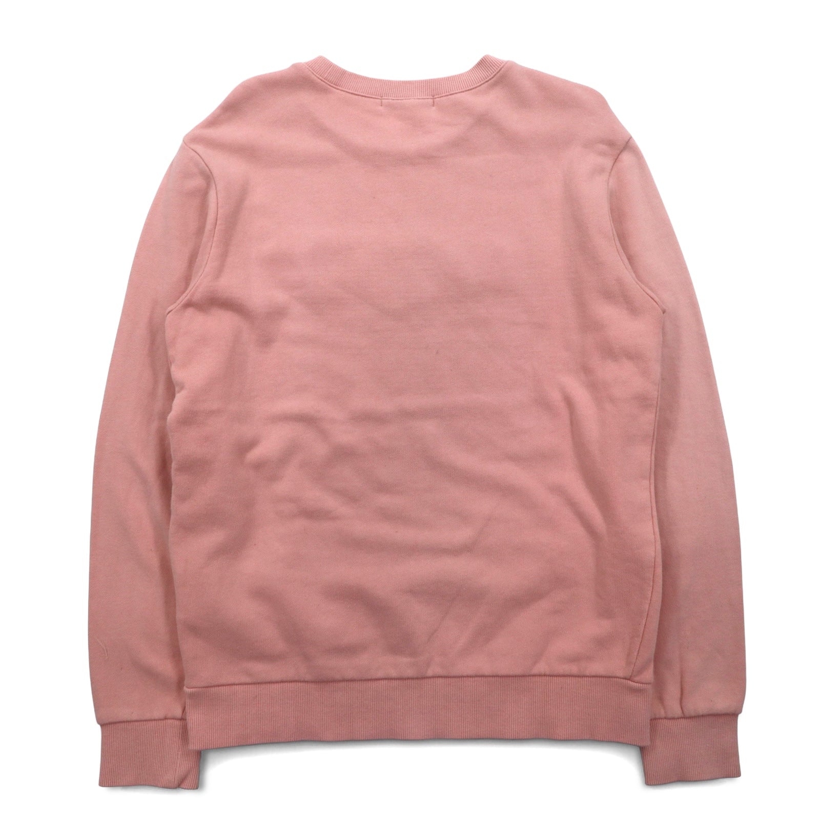 GUESS JEANS U.S.A. Felpa girocollo con logo in rilievo M cotone rosa
