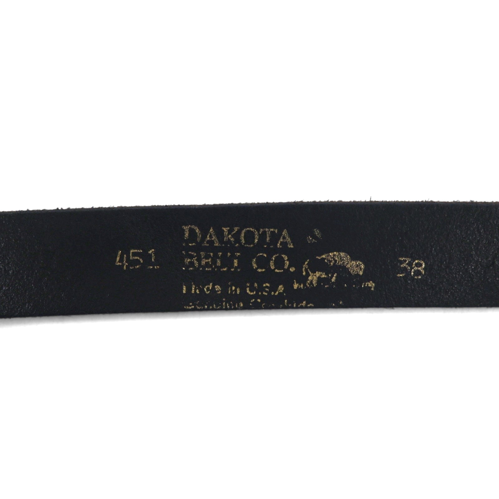 Cintura in pelle DAKOTA USA, 38, nera, con fibbia