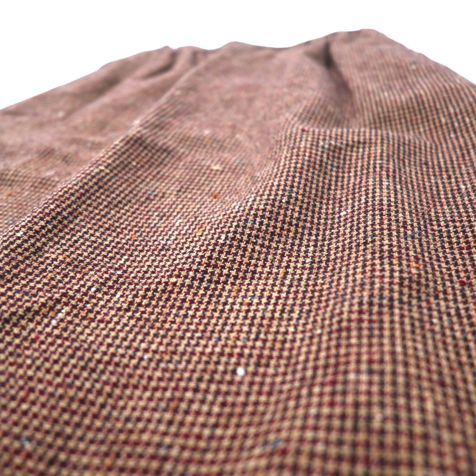 PENDLETON USA 70s Gonna a pieghe 4 Marrone Quadri gun club Lana