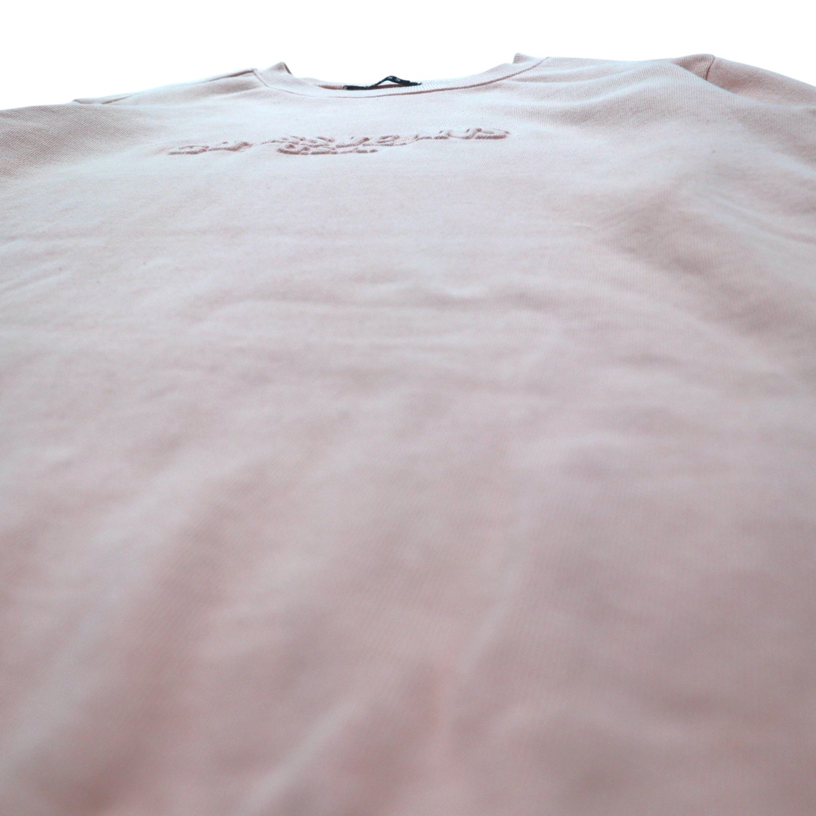 GUESS JEANS U.S.A. Felpa girocollo con logo in rilievo M cotone rosa
