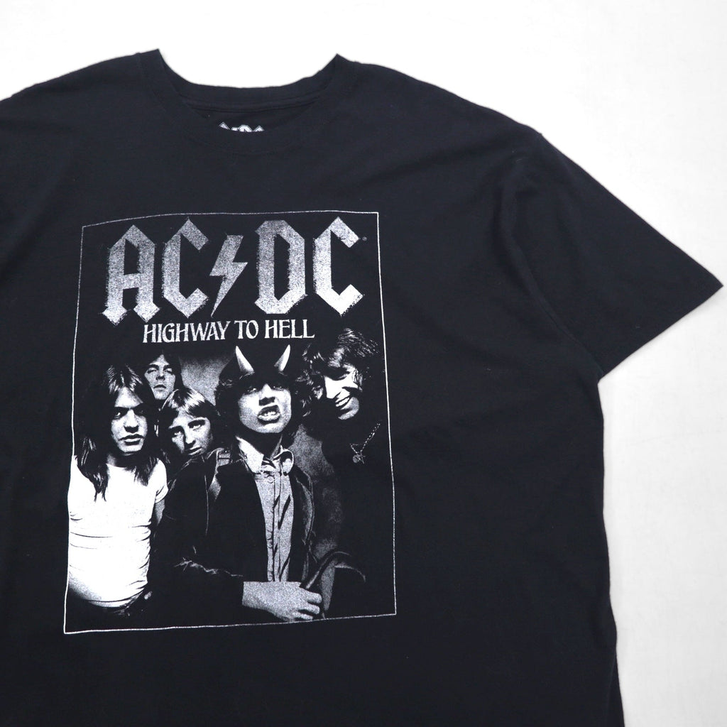 AC/DC オフィシャル ロック バンド Tシャツ 2XL ブラック コットン HIGHWAY TO HELL