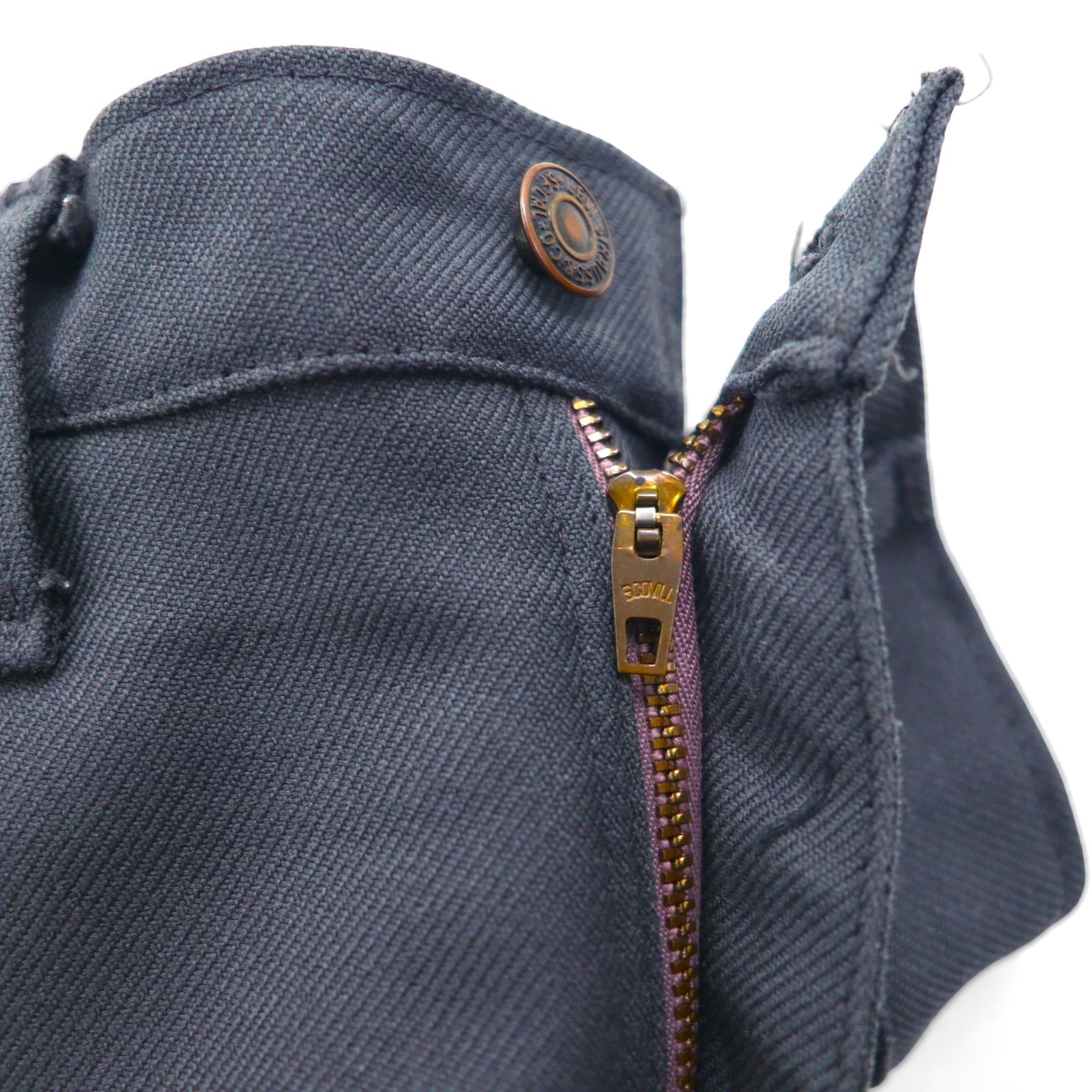 Levi's 90年代 USA製 スタプレ STA-PREST ブーツカット フレア スラックス パンツ L グレー 10517 6155 黒タブ SCOVILLジップ