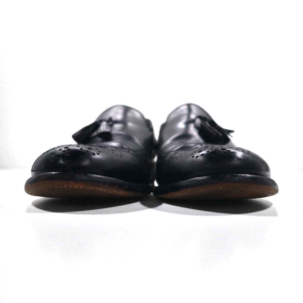 NUNN BUSH Anni '70 Made in USA Wingtip Tassel Loafer 27.5cm Nero Pelle 445452 J5 1753